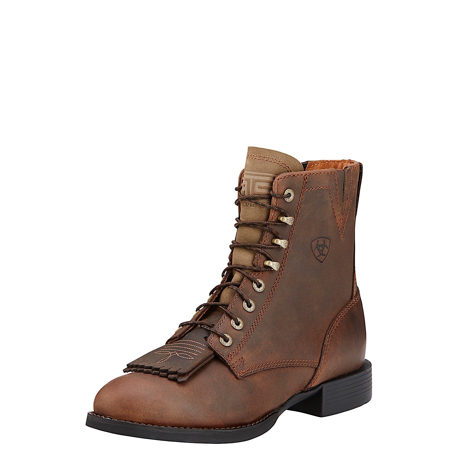 Ariat Women's Heritage Lacer Boots - Distressed Brown Western Cowgirl Boots for Riding, Work & Country Fashion