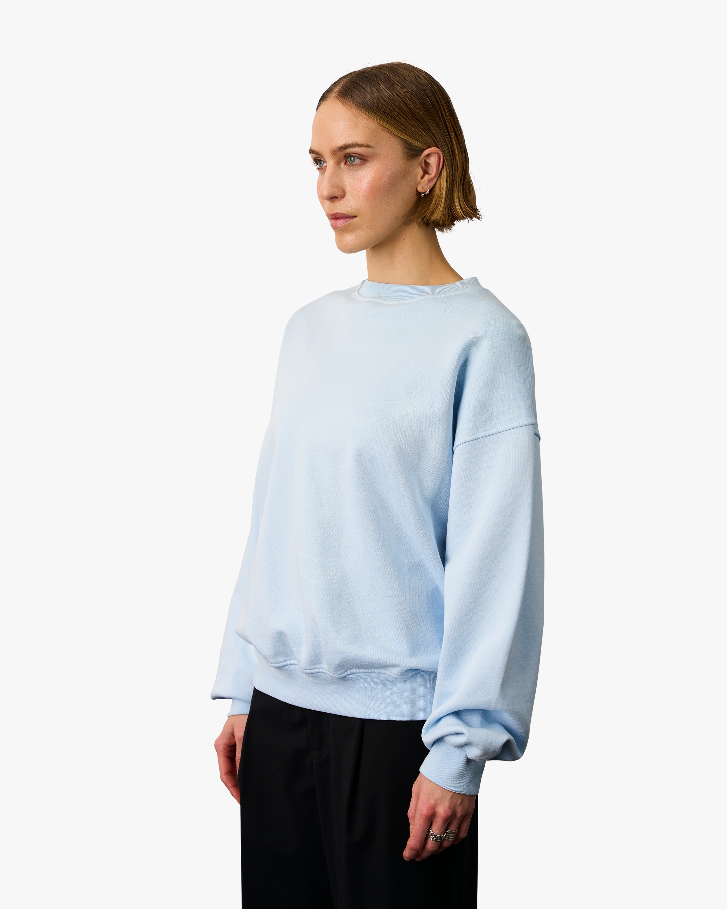 Organic Oversized Crew Neck Sweatshirt - Misty Brown | Soft & Comfortable Unisex Pullover for Casual Wear, Lounge & Street Style