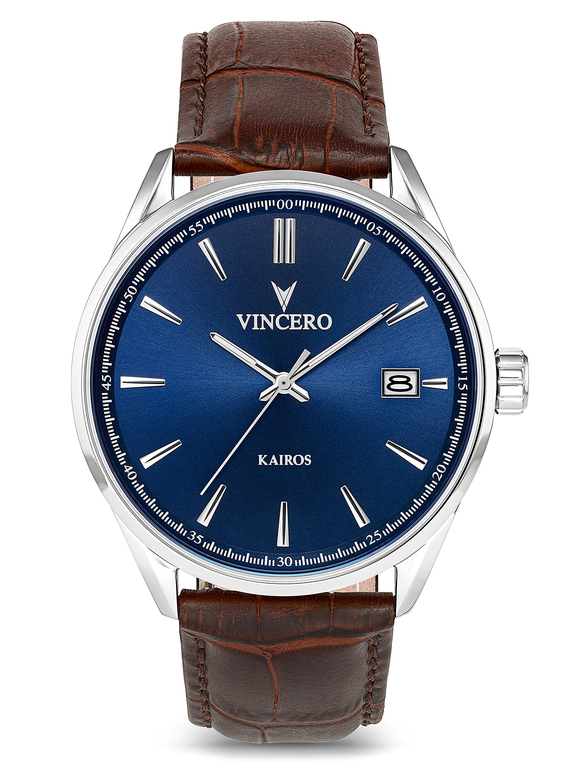 Vincero Kairos Men's Luxury Watch - 42mm Analog Japanese Quartz Movement Wristwatch for Business, Formal & Casual Wear - Water Resistant & Stainless Steel Band