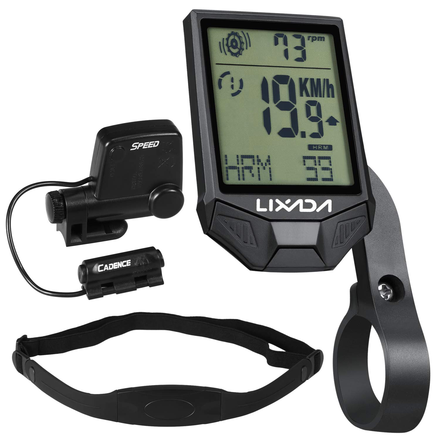 JOYID Multifunctional Waterproof Cycling Computer with Heart Rate Monitor & Backlight LCD Display - Perfect for Road Biking, Mountain Cycling & Fitness Tracking