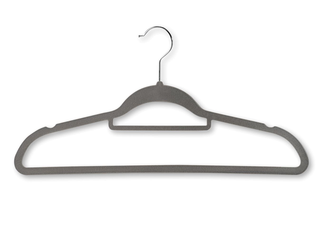 6-Pack Grey Coat Hangers - Heavy Duty Clothes Hangers for Closet Organization & Space Saving - Perfect for Home, Office, or Retail Use