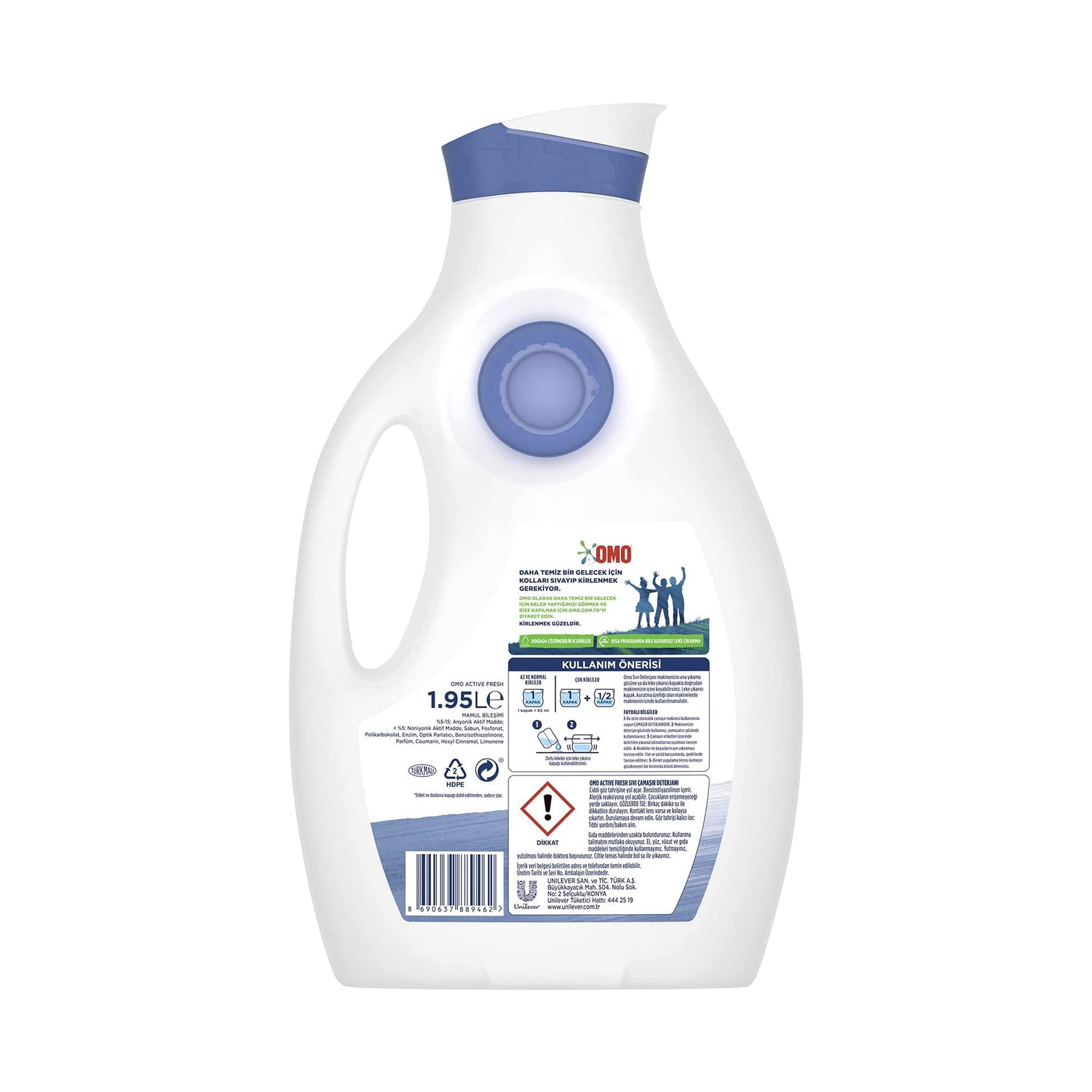 Omo Active Fresh Laundry Detergent 1950ml - Powerful Stain Removal for All Fabrics, Ideal for Family & Sports Laundry