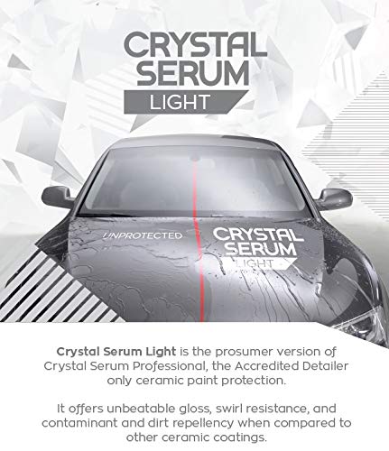 Gtechniq Crystal Serum Light Ceramic Coating Kit - 30ml Car Paint Protection for Small to Medium Vehicles | Long-Lasting 3-5 Year Shine & UV Protection | Easy DIY Application | Perfect for Daily Drivers, Show Cars & Automotive Enthusiasts