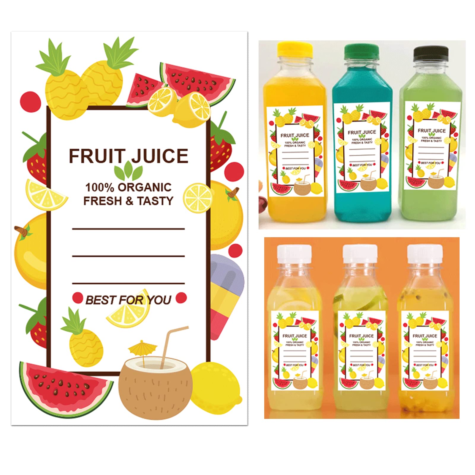 Waterproof Plastic Bottle Labels & Stickers - 1.5