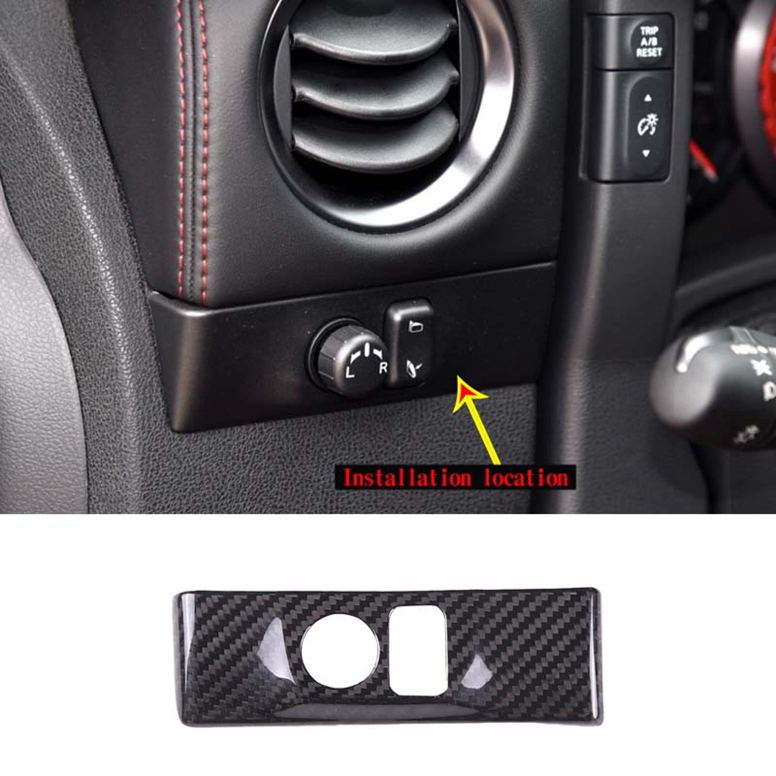 Carbon Fiber Interior Trim Kit for Nissan GT-R R35 (2008-2016) - Headlight Switch Frame Cover & Accessories | Premium Car Styling Upgrade for Enhanced Cabin Aesthetics