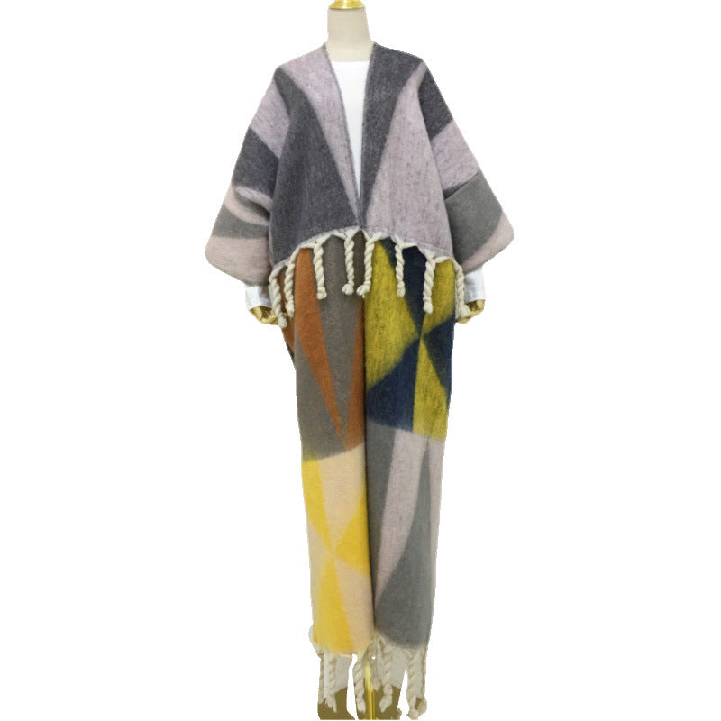 Stylish Multicolor Double-Sided Printed Scarf Shawl - Lightweight Fashion Accessory for Women, Perfect for Fall & Winter Outfits, Office Wear and Special Occasions