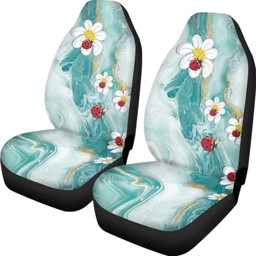 Teal Marble Daisy