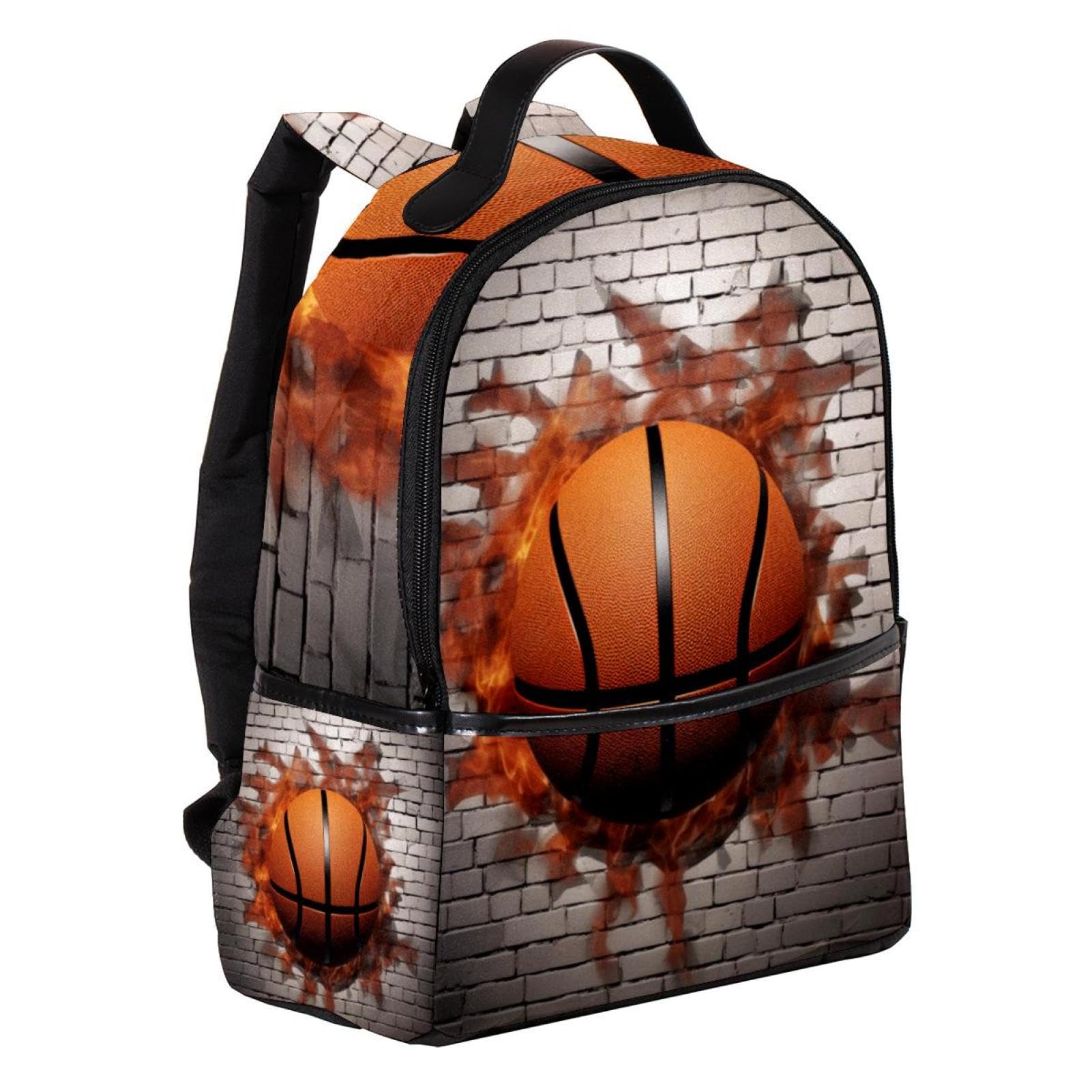 Stylish 3D Pattern Basketball Backpack for Men & Women - Durable Travel & School Backpack for Gym, Work & Outdoor Adventures