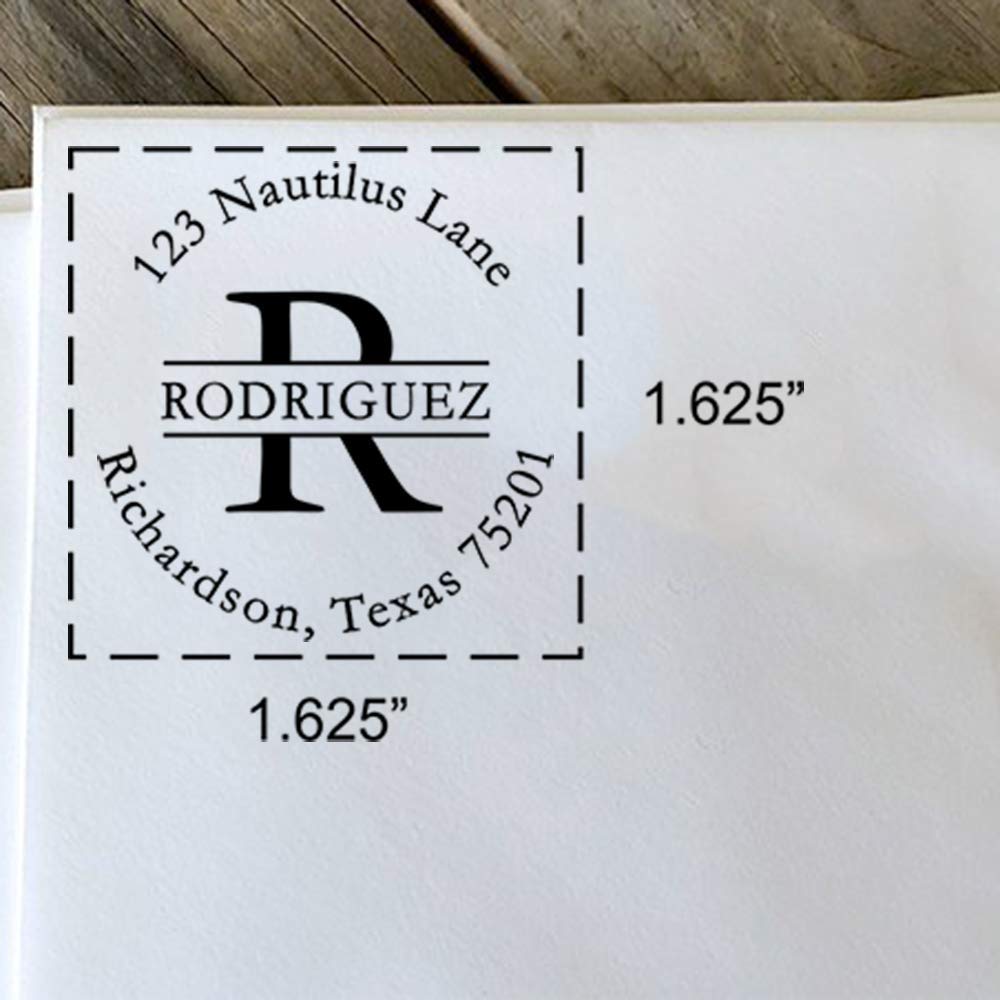 Custom Classic European Hand Stamp - Solid Oak Wood Stamp with Elegant Design 6 | Perfect for Wedding Invitations, Certificates & DIY Crafts