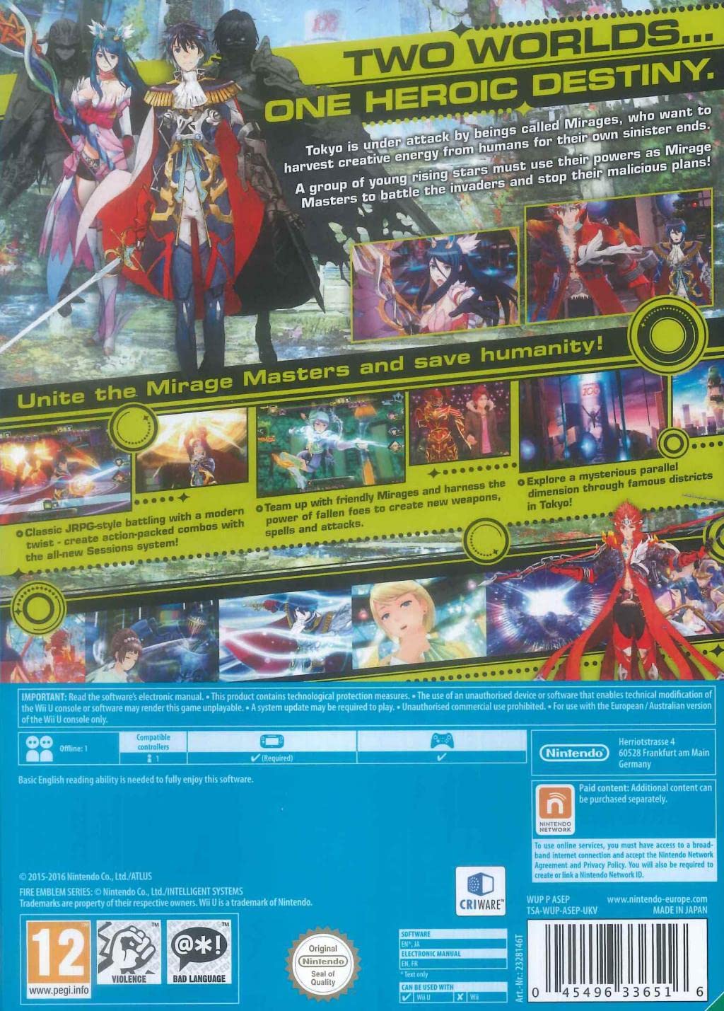 Tokyo Mirage Sessions #FE - Nintendo Wii U RPG Game - Perfect for Anime Fans & JRPG Lovers - Great for Gaming Nights & Collectors