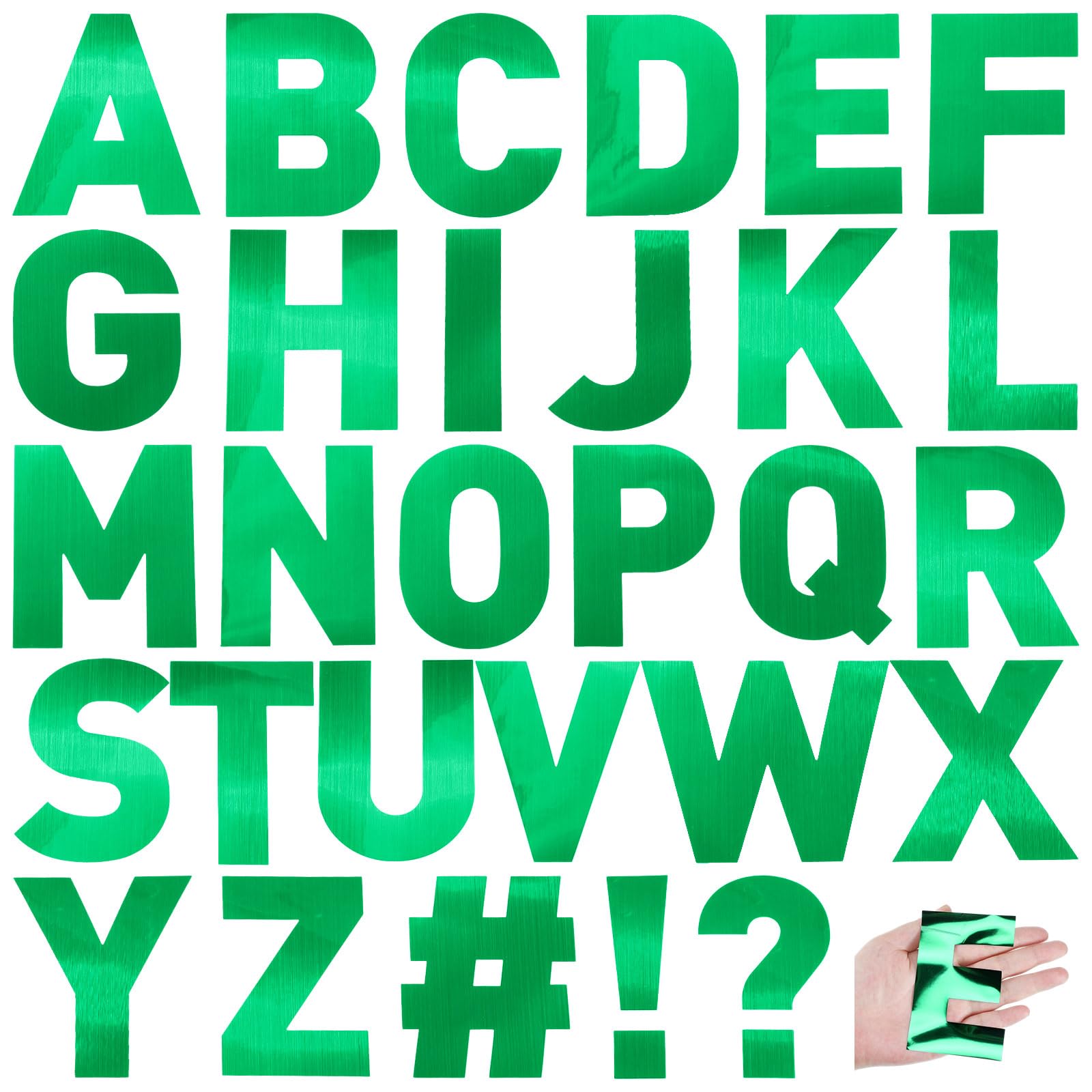 Panelee 145 Pcs Large 4 Inch Self-Adhesive Vinyl Alphabet & Number Stickers - 20 Sheets for Bulletin Boards, Windows, Doors - Perfect for Classroom Decor, DIY Crafts, Home Organization (Green)