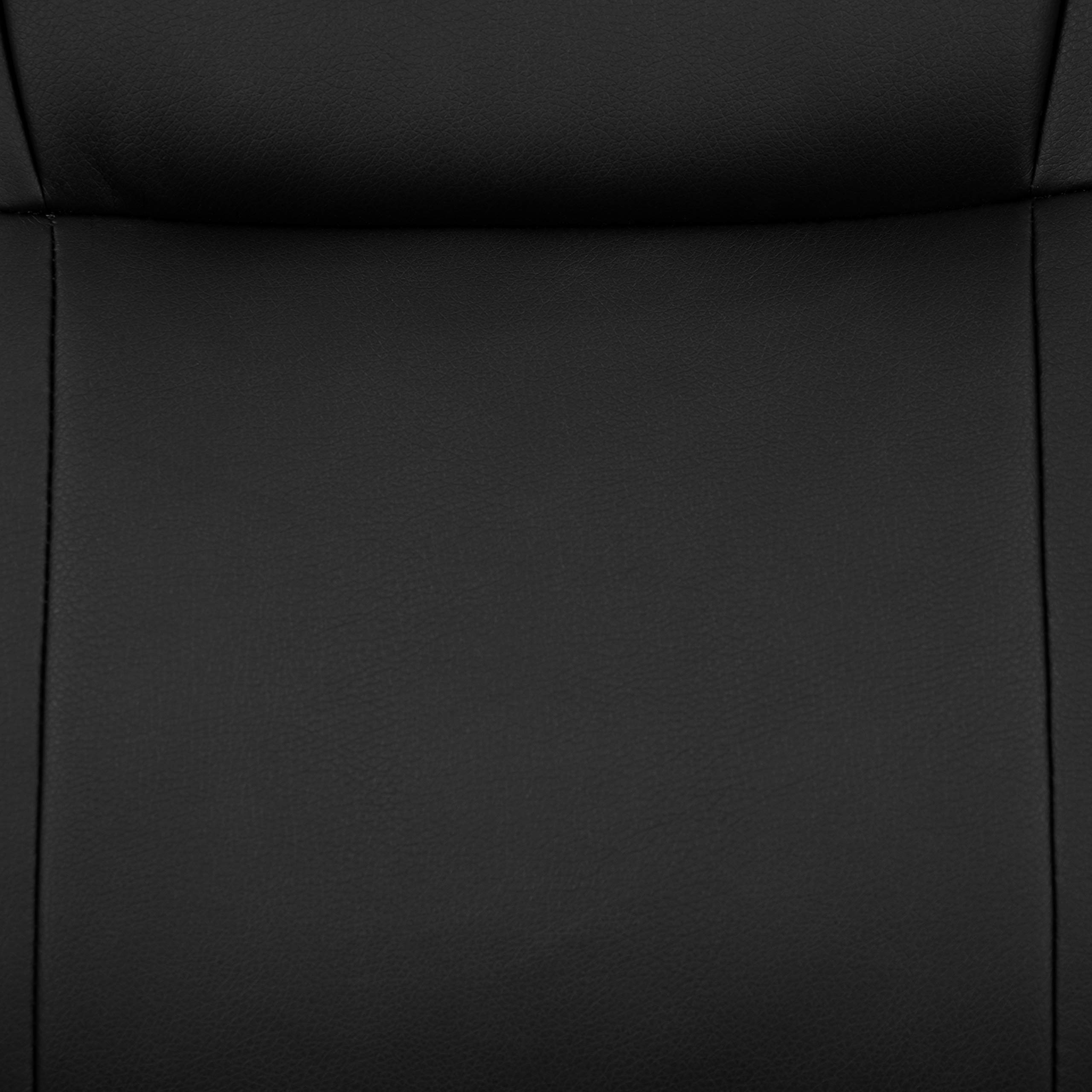 Flash Furniture Coffman Ergonomic Mid-Back Office & Gaming Chair - Black LeatherSoft with Padded Seat & Arms - Perfect for Home Office, Gaming Setup & Workspace Comfort