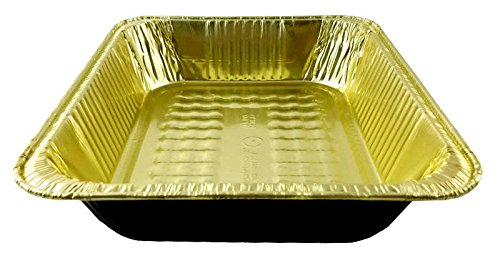 Premium Black & Gold Aluminum Steam Table Pans - Heavy Duty Full Size Deep Hotel Pans (50 Pack) - Ideal for Catering, Buffets, Restaurants & Food Service