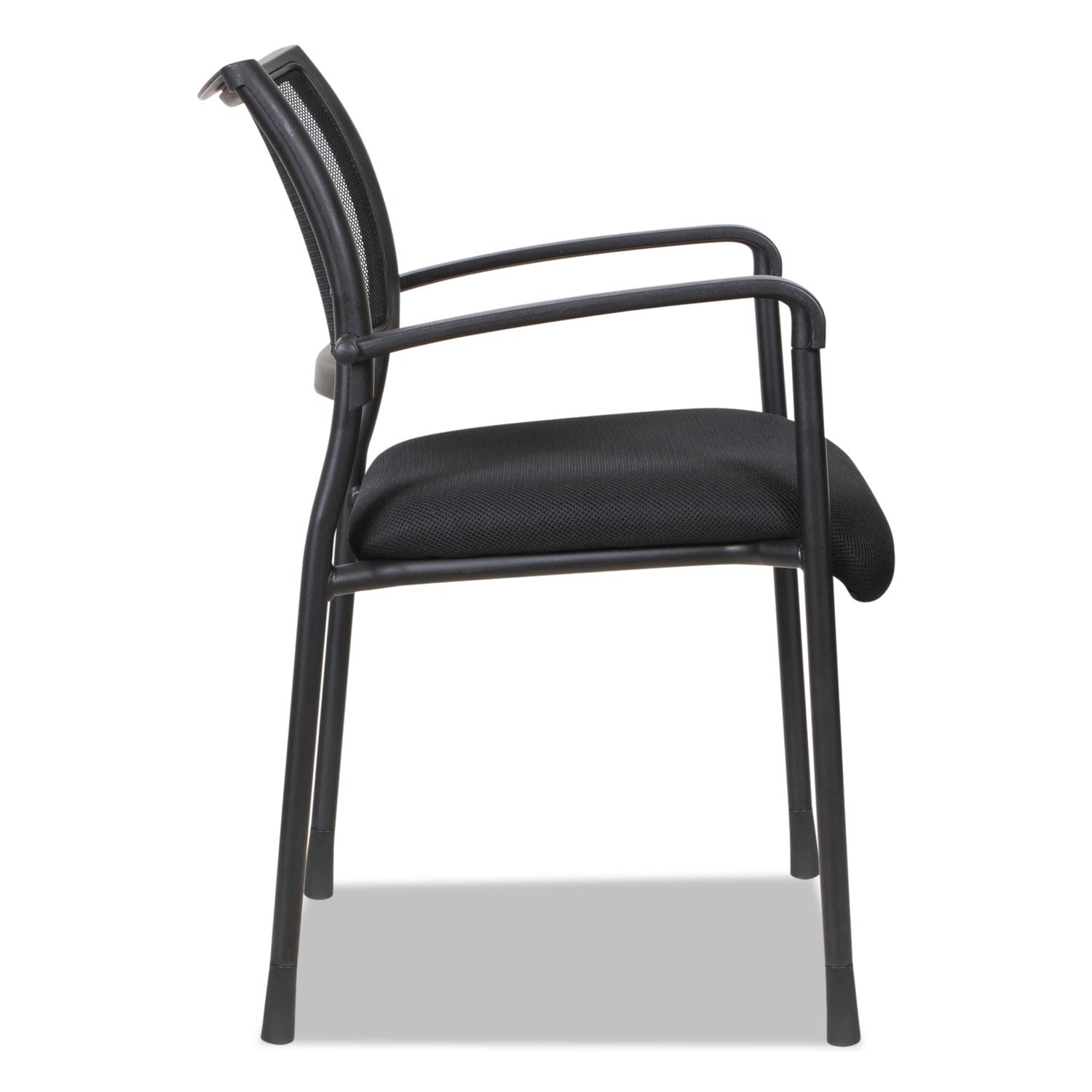 Alera Eikon Series Stacking Mesh Guest Chair - Black Seat, Back & Base - 20.86