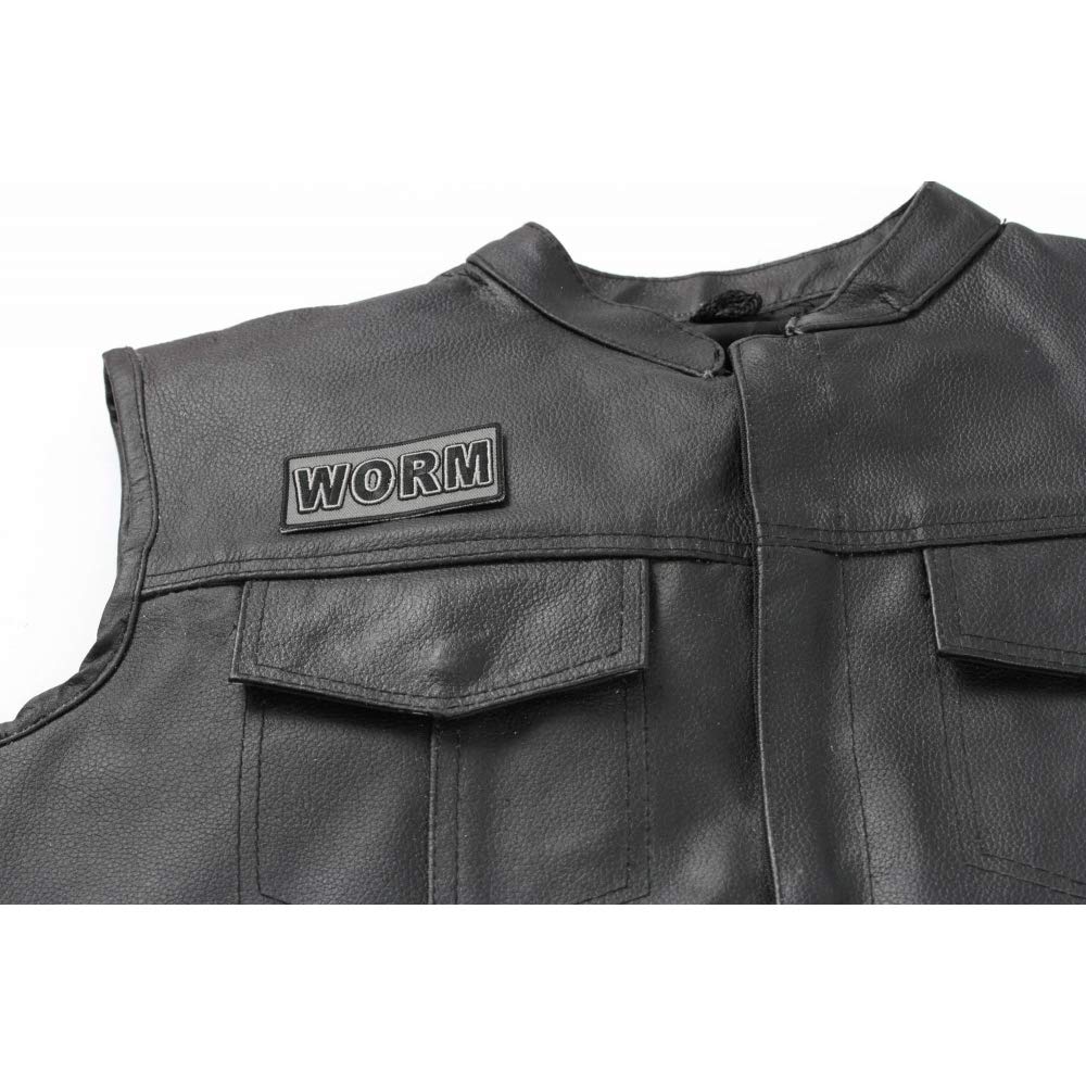Worm Iron On Patch - 3x1.5 Inch Embroidered Applique for DIY Clothes, Bags & Hats - Perfect for Kids & Adults Fashion Customization