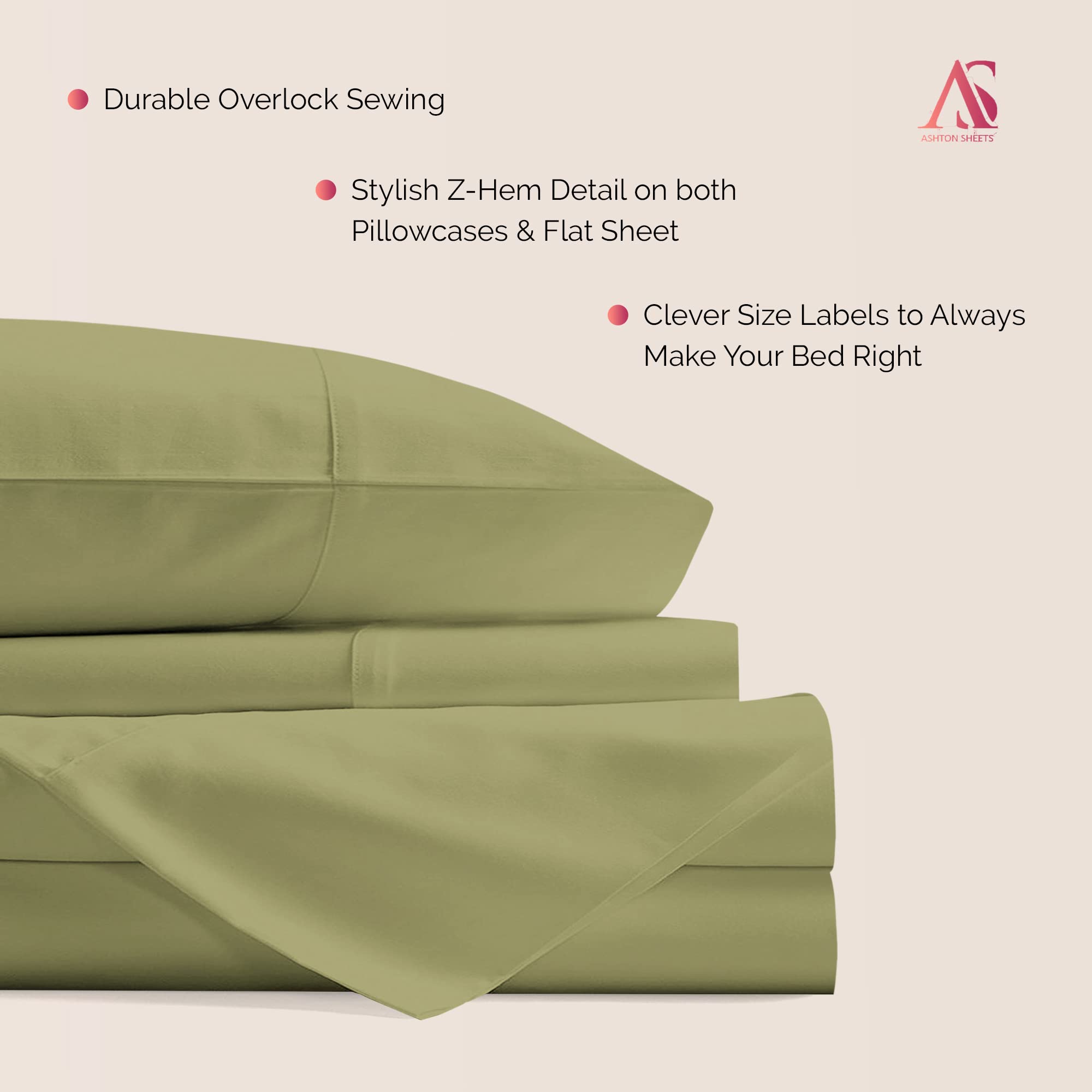 Luxury 100% Egyptian Cotton King Size Sheets - 1000 Thread Count, 4-Piece Set, Cooling & Breathable, 16