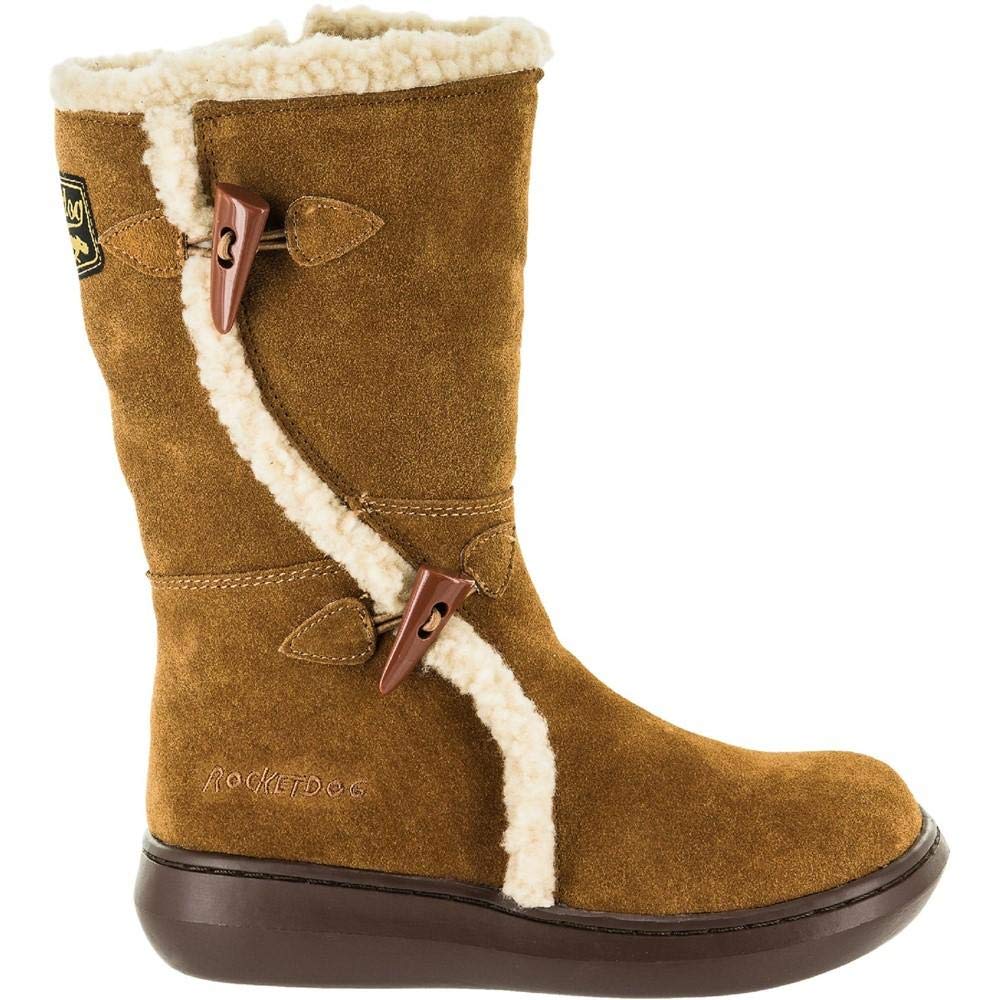 Rocket Dog Women's Slope Mid Calf Winter Boots - Chestnut Brown Waterproof Snow Boots for Women Size 8 | Warm Comfortable Booties for Cold Weather, Snowy Days & Outdoor Activities