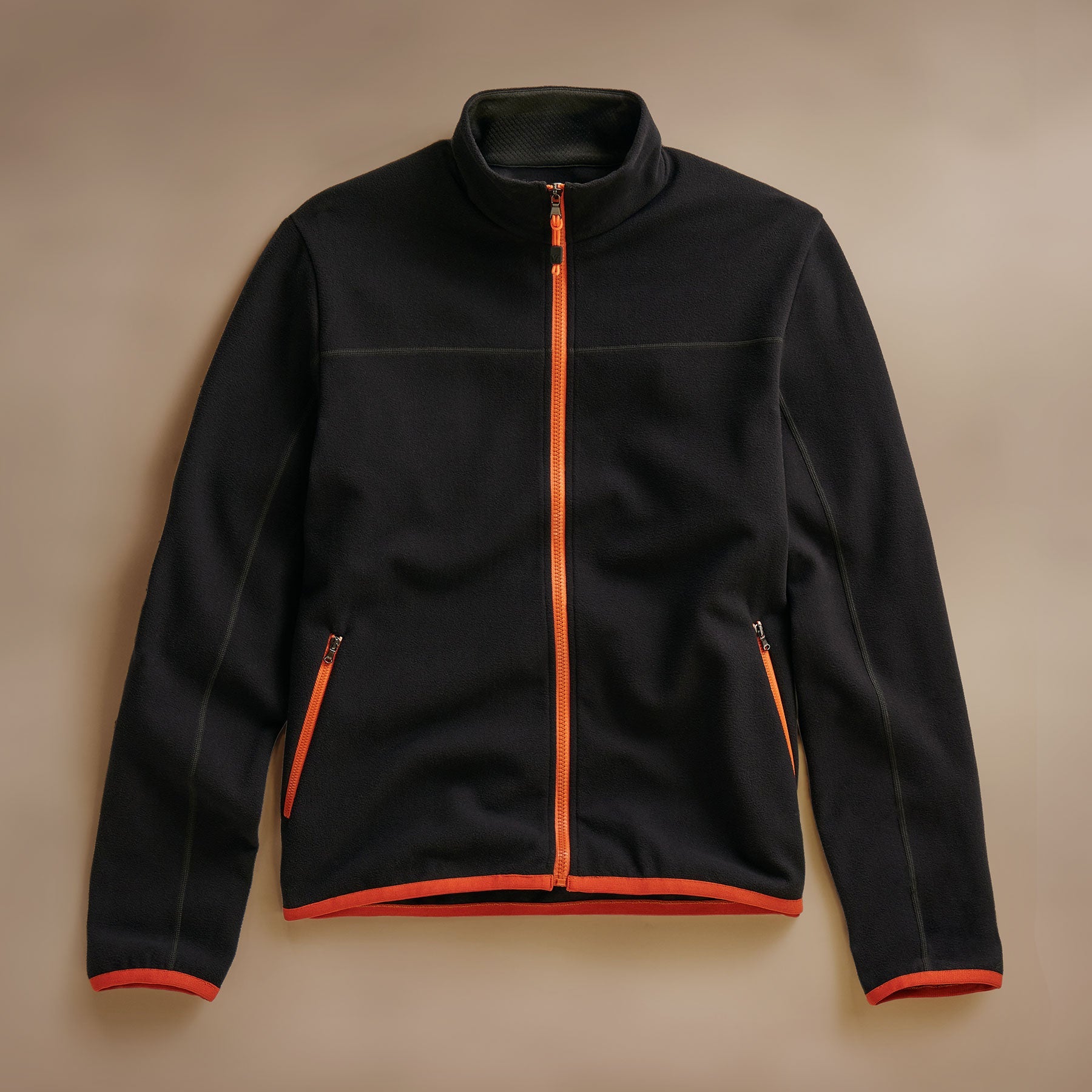 Scuba Zip Front Sport Jacket for Men & Women - Waterproof Windbreaker for Outdoor Activities - Black/Orange - Perfect for Hiking, Running, and Water Sports