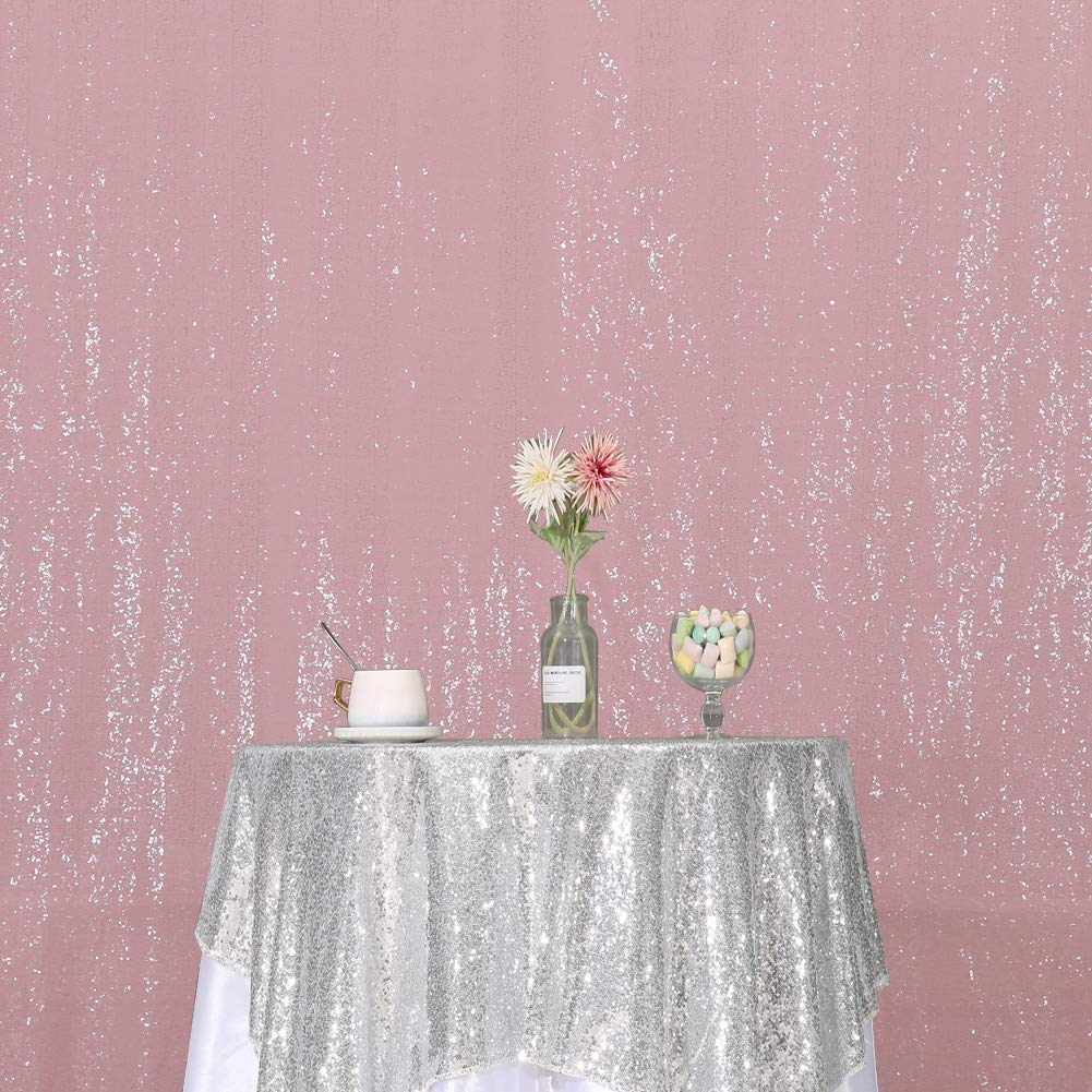 SquarePie 20FT x 10FT Pink Sequin Backdrop - Glitter Photography Background for Parties, Weddings, Baby Showers & Events - Perfect for Photo Booths, Stage Decorations & Social Media Content