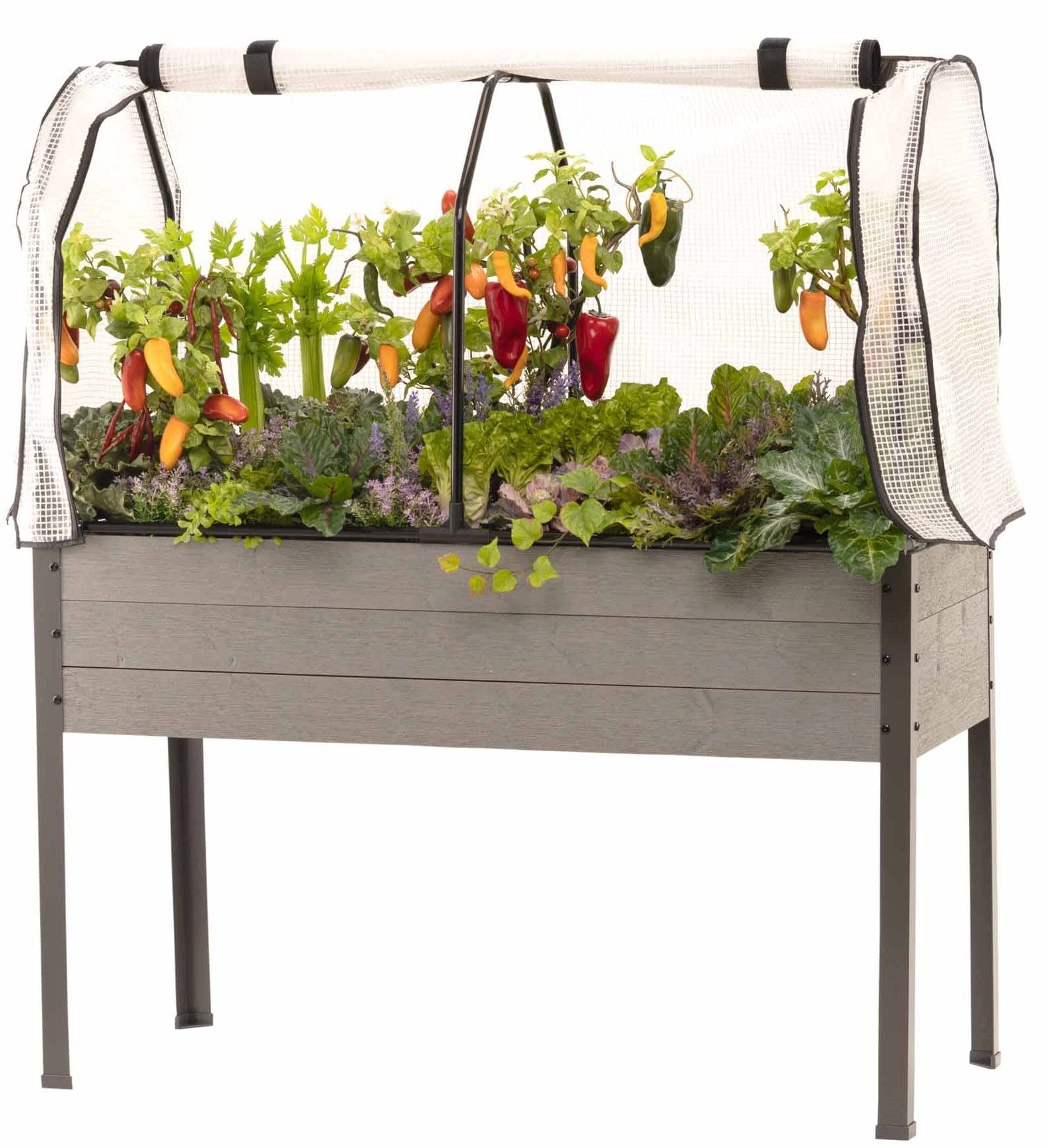 CedarCraft Elevated Spruce Planter Box 21x47x30 Inches - Raised Garden Bed for Deck, Patio, Backyard & Greenhouse - Durable Outdoor Planter Cover 21x47x24 Inches - Perfect for Growing Herbs, Vegetables & Flowers