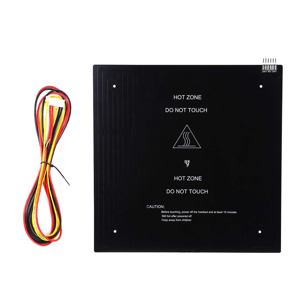High-Performance 310x310mm 24V 220W Aluminum Heated Bed for 3D Printers - Durable Heat Plate with Cable Accessories - Perfect for ABS, PLA Printing & Rapid Prototyping
