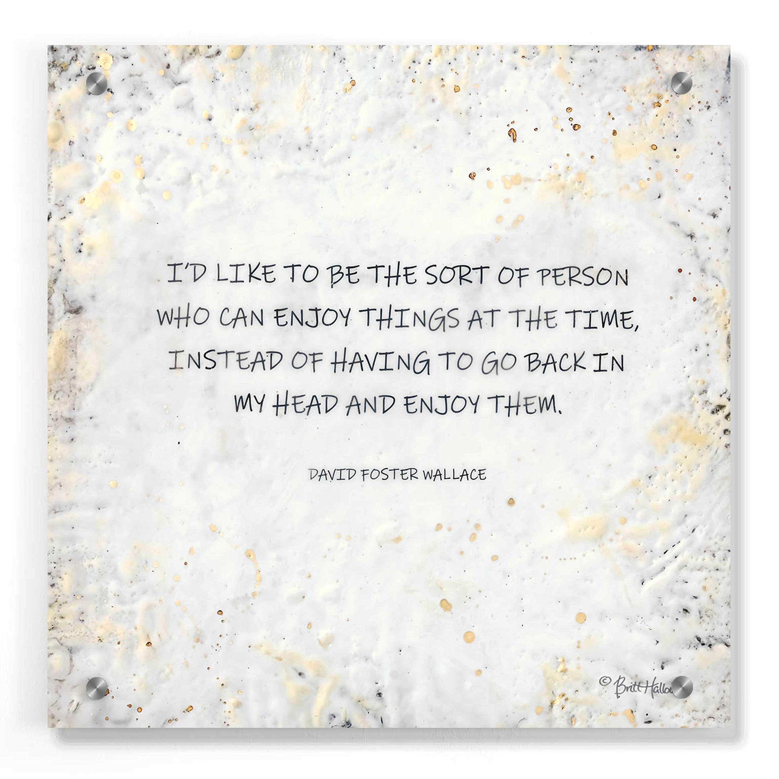 Epic Art 'I'd Like to Be' by Britt Hallowell - 36x36 Inch Acrylic Glass Wall Decor - Modern Abstract Painting for Living Room, Bedroom & Office Decor