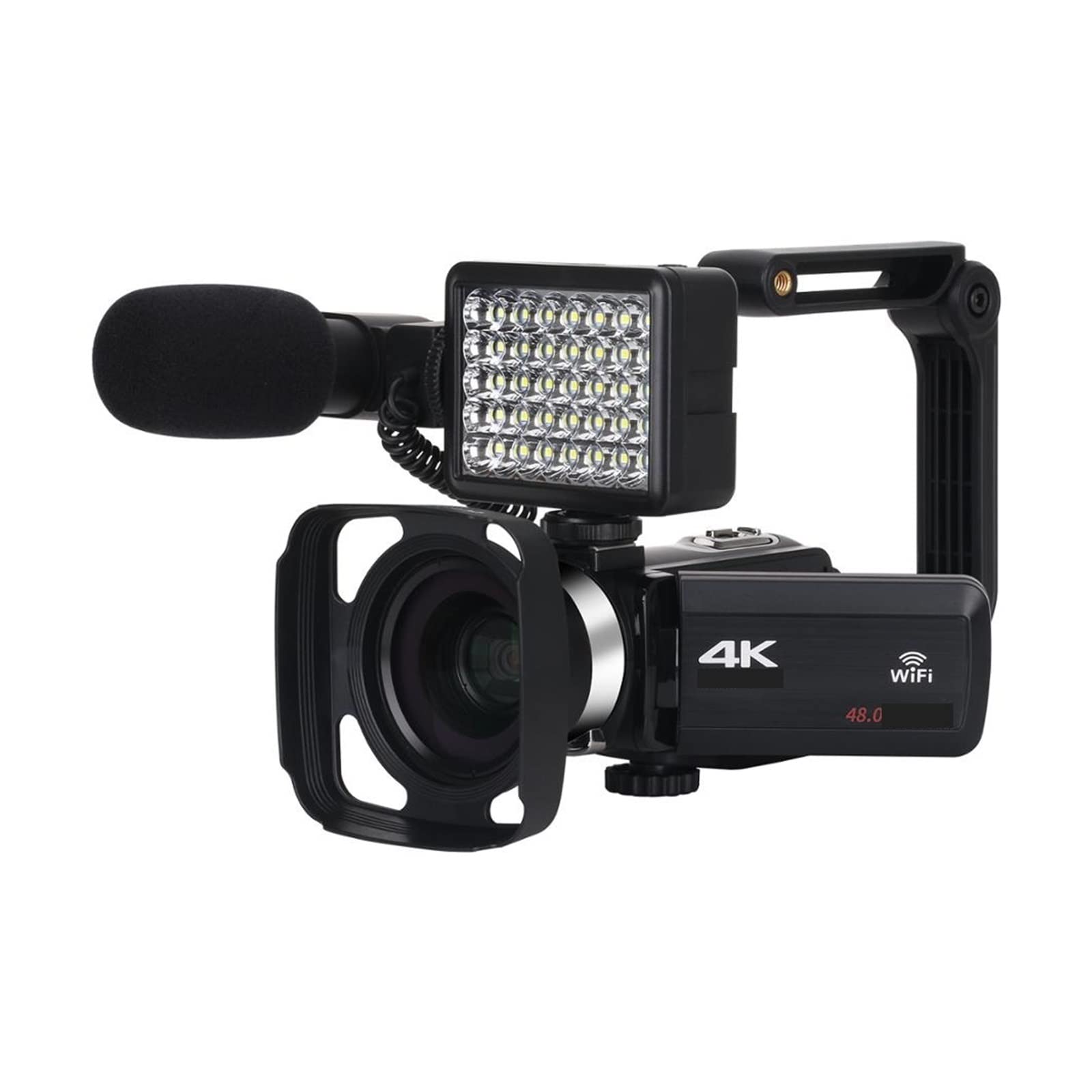 BODORME 4K 48MP Digital Camcorder with Time-lapse & Video Recording - Professional Vlogging Camera for YouTube, Live Streaming, Outdoor Photography (Includes 128GB SD Card) - Perfect for Travel Vlogging, Sports Events & Home Security Monitoring
