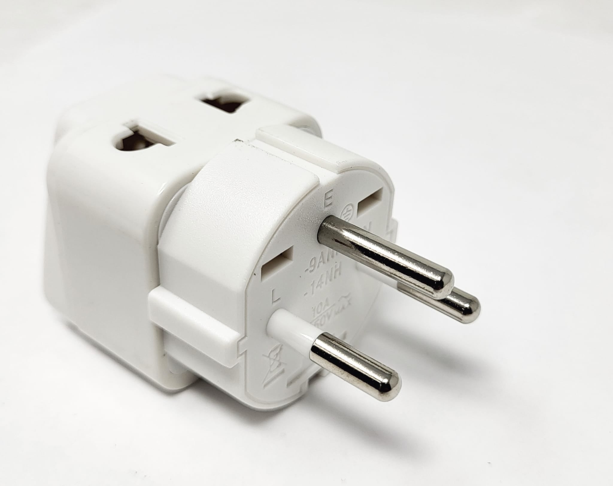 2 in 1 Grounded Plug Adapter for Israel & Palestine - Type H Travel Power Converter with Dual USB Ports - Perfect for Charging Phones, Laptops & Devices While Traveling