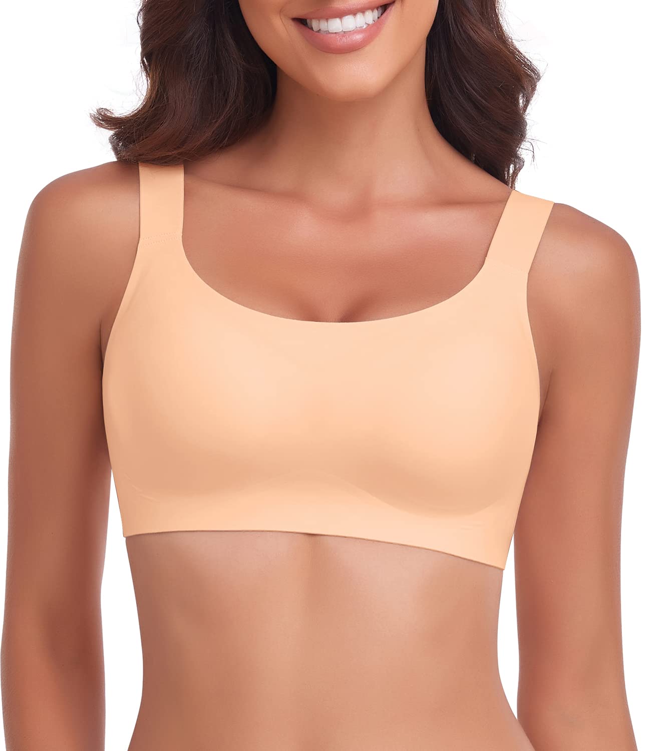 WOWENY Women's Minimizer Bras - Full Coverage Wireless Sports Bra with Light Padding for Comfort & Support - Perfect for Yoga, Gym & Everyday Wear
