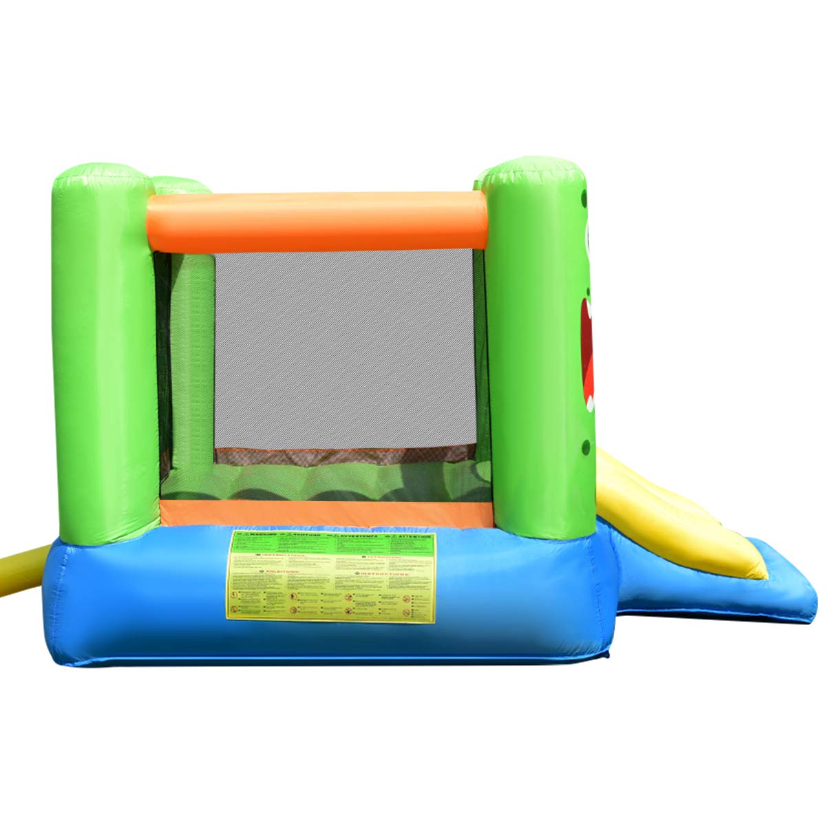 Costzon Inflatable Water Slide Bouncer Castle for Kids - Outdoor Bounce House with Basketball Hoop, Climbing Wall, Splash Pool & Water Cannon | Includes 475W Blower & Carrying Bag | Perfect for Backyard Parties, Summer Fun & Outdoor Play