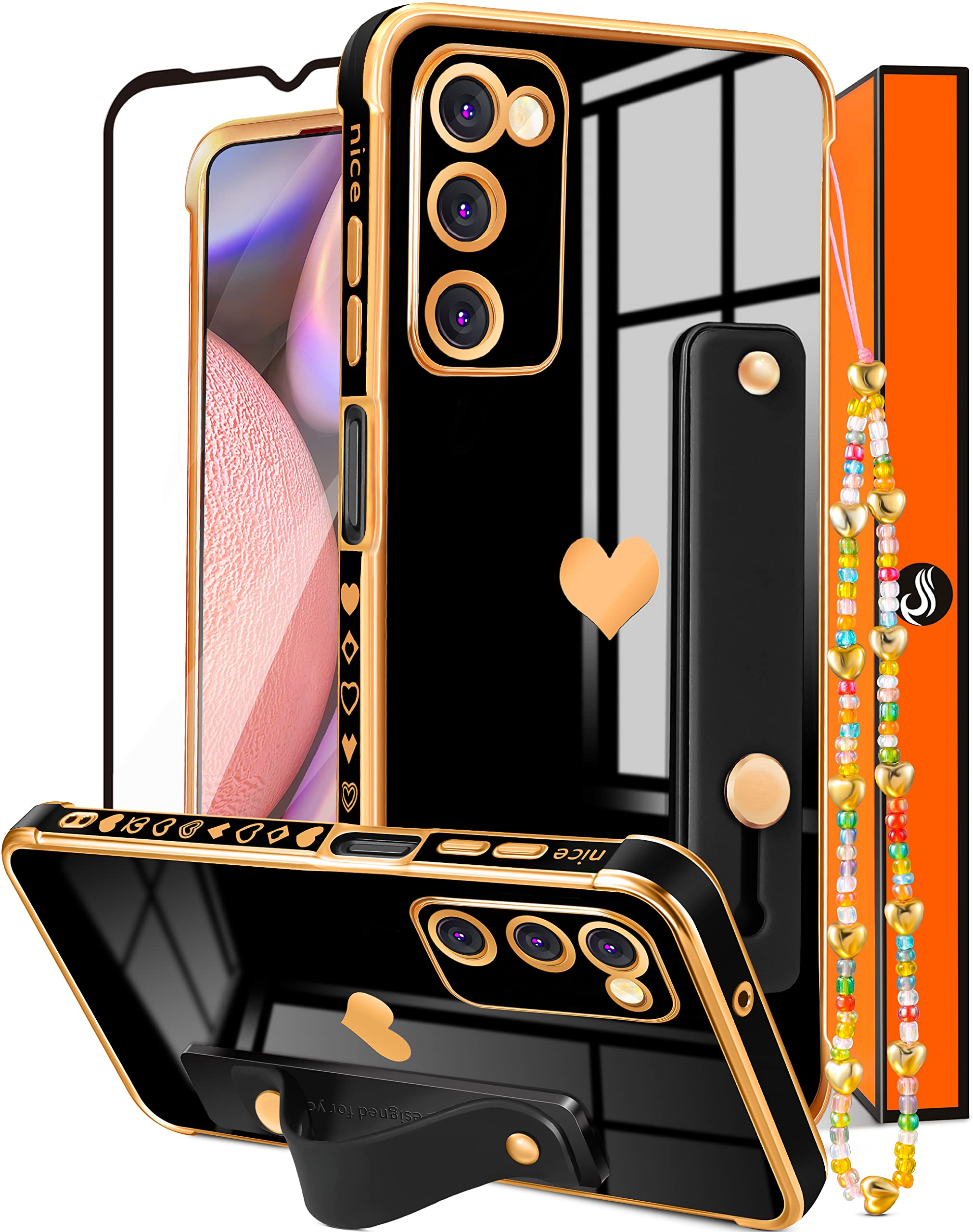 Cute Heart Design Samsung Galaxy A03S Phone Case 6.5