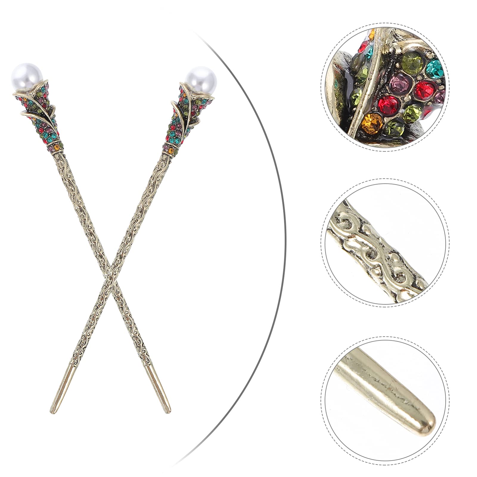 Vintage Pearl Hair Stick - Chinese Hairpin for Wedding & Cosplay