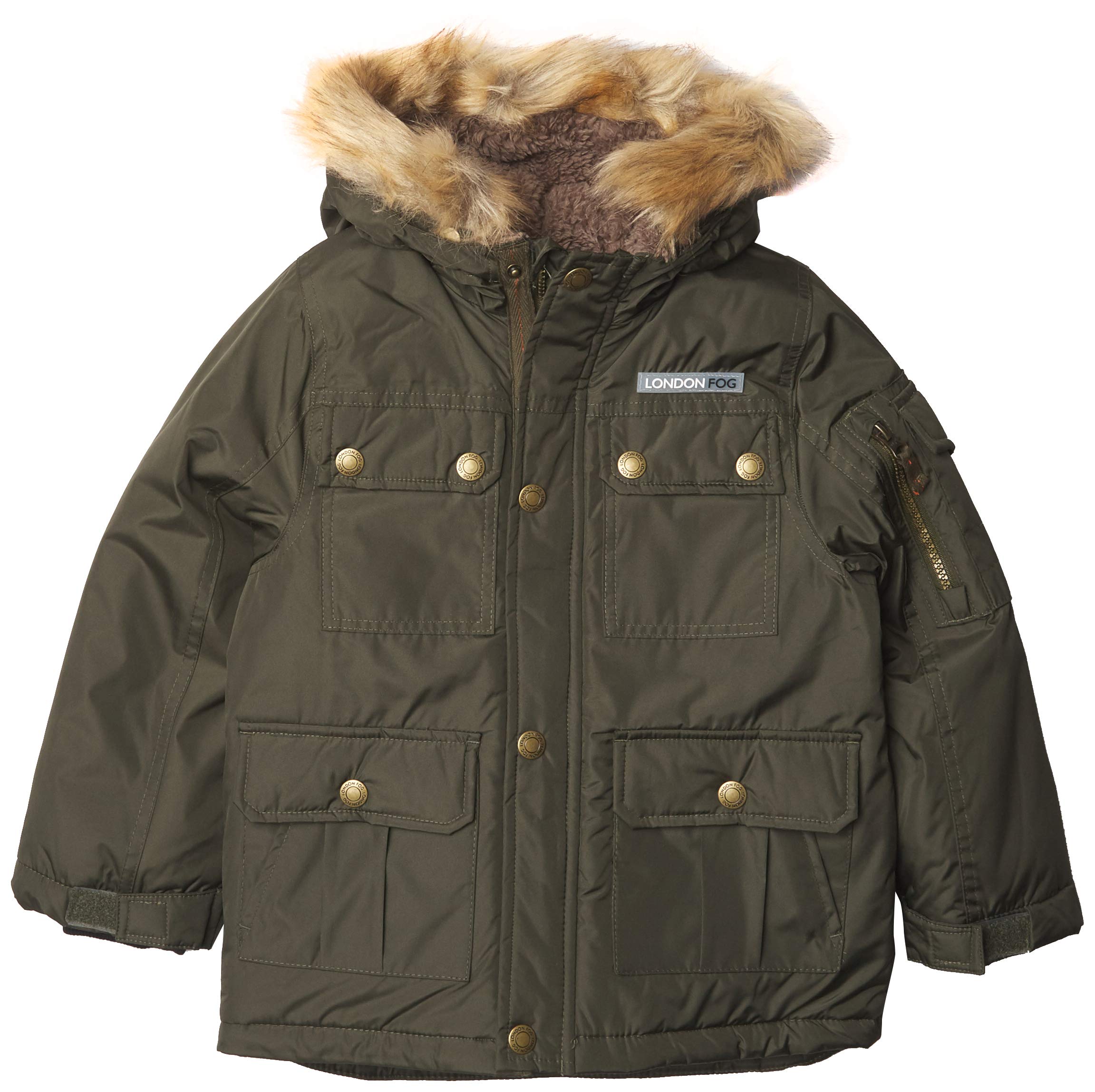 London Fog Boys' Winter Parka Coat - Warm Hooded Jacket for Cold Weather