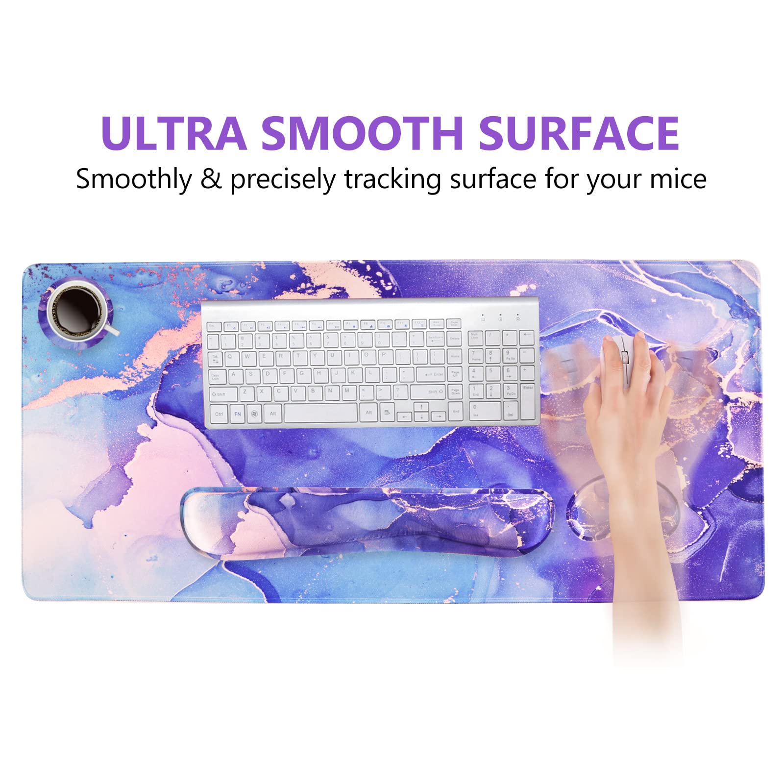 DINKY Gaming Mouse Pad Set with Wrist Rest - 35.4