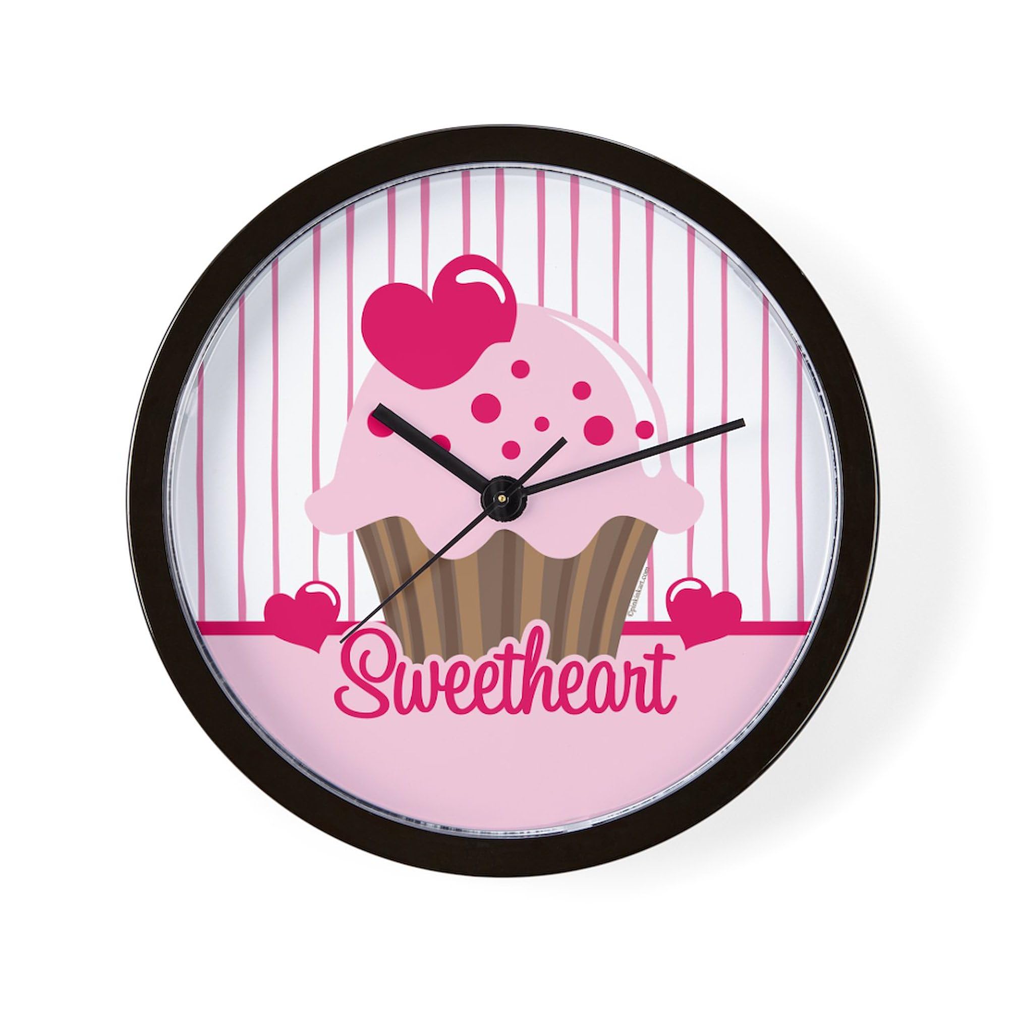 Sweetheart Cupcake 10-Inch Wall Clock - Cute Decor for Living Room, Kitchen, Office | Perfect Gift for Home, Birthday & Housewarming