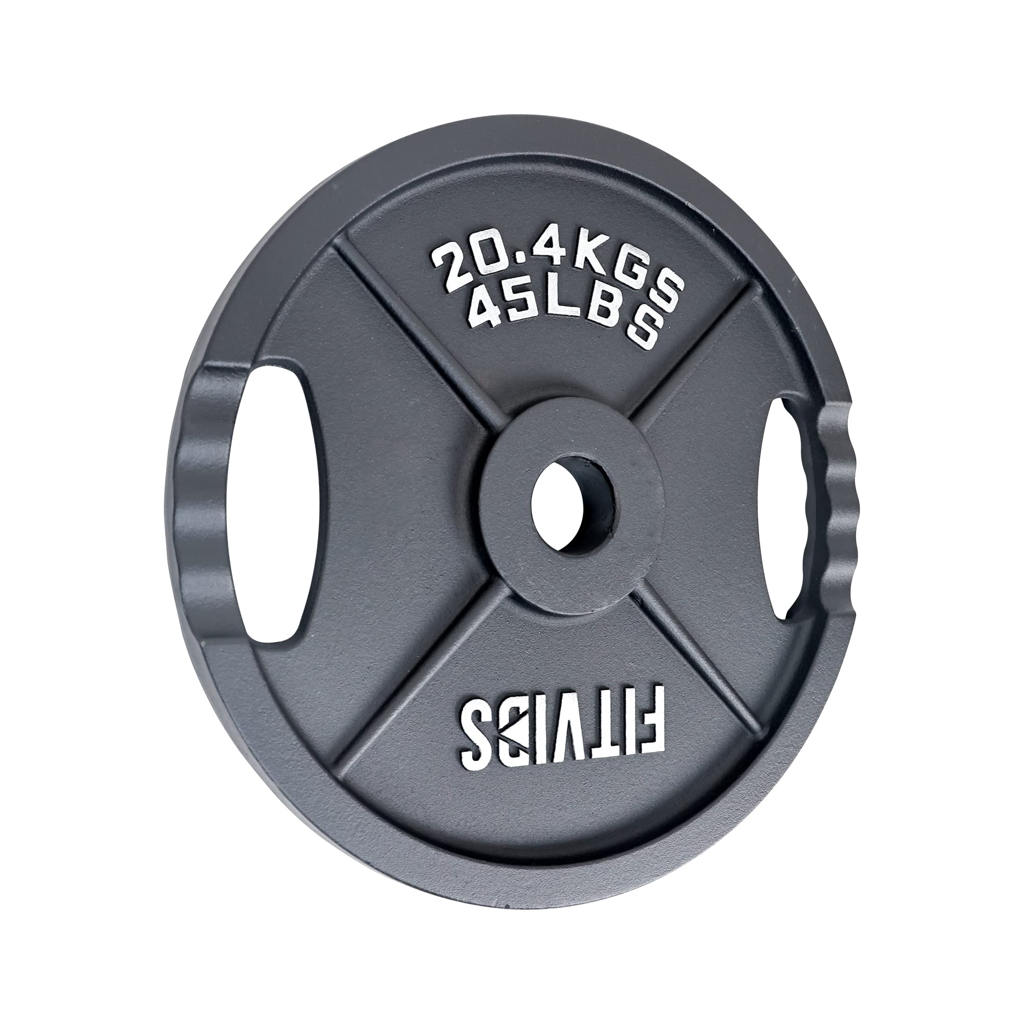 Signature Fitness 1-Inch Cast Iron Weight Plate - Standard Olympic Size for Strength Training, Weightlifting & CrossFit - Perfect for Home Gyms & Commercial Fitness Centers