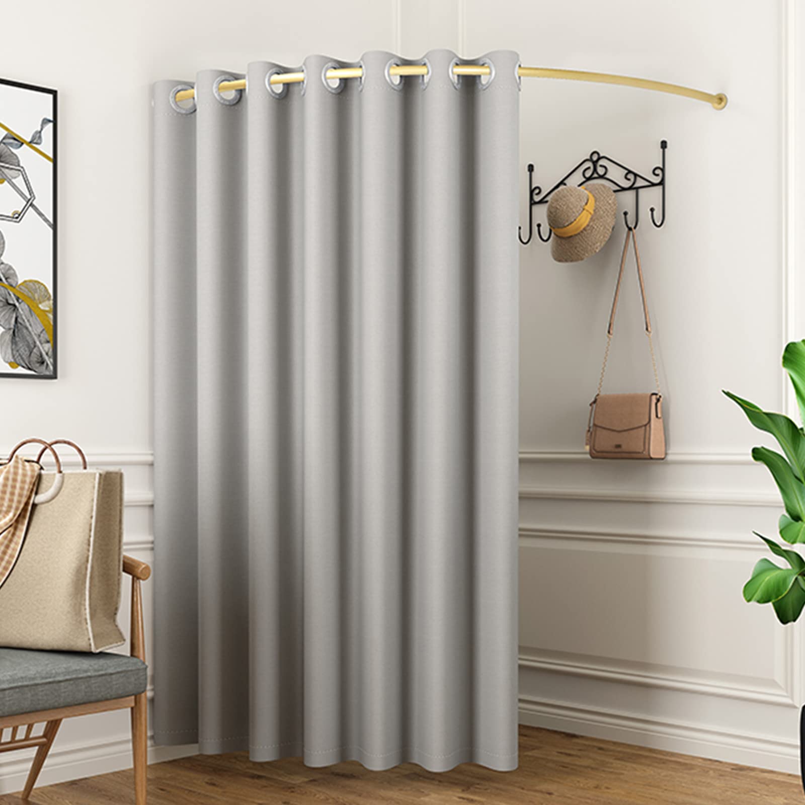 TEENKON 55-inch Portable Dressing Room with Privacy Curtain - Folding Changing Room for Mall, Office & Home Use - Includes Hanging Rod & Hooks for Easy Setup | Perfect for Retail Stores, Fitting Areas & Personal Space Dividers