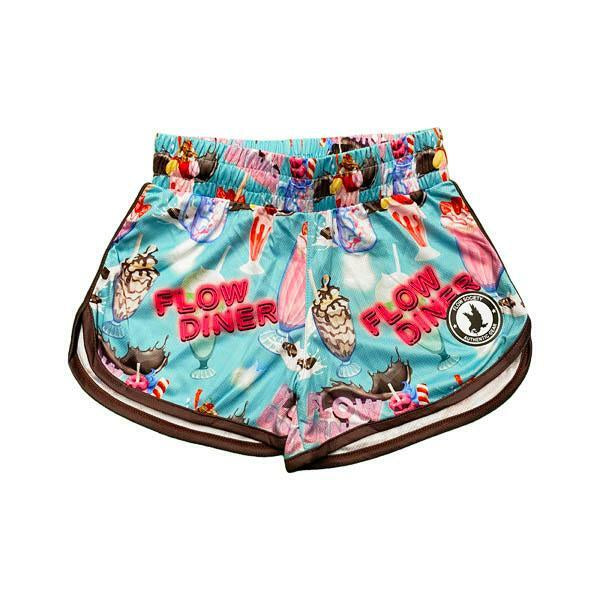 Girls & Women's Milkshake Flow Shorts - Trendy Cotton Stretch Athletic Shorts for Running, Yoga & Lounge Wear