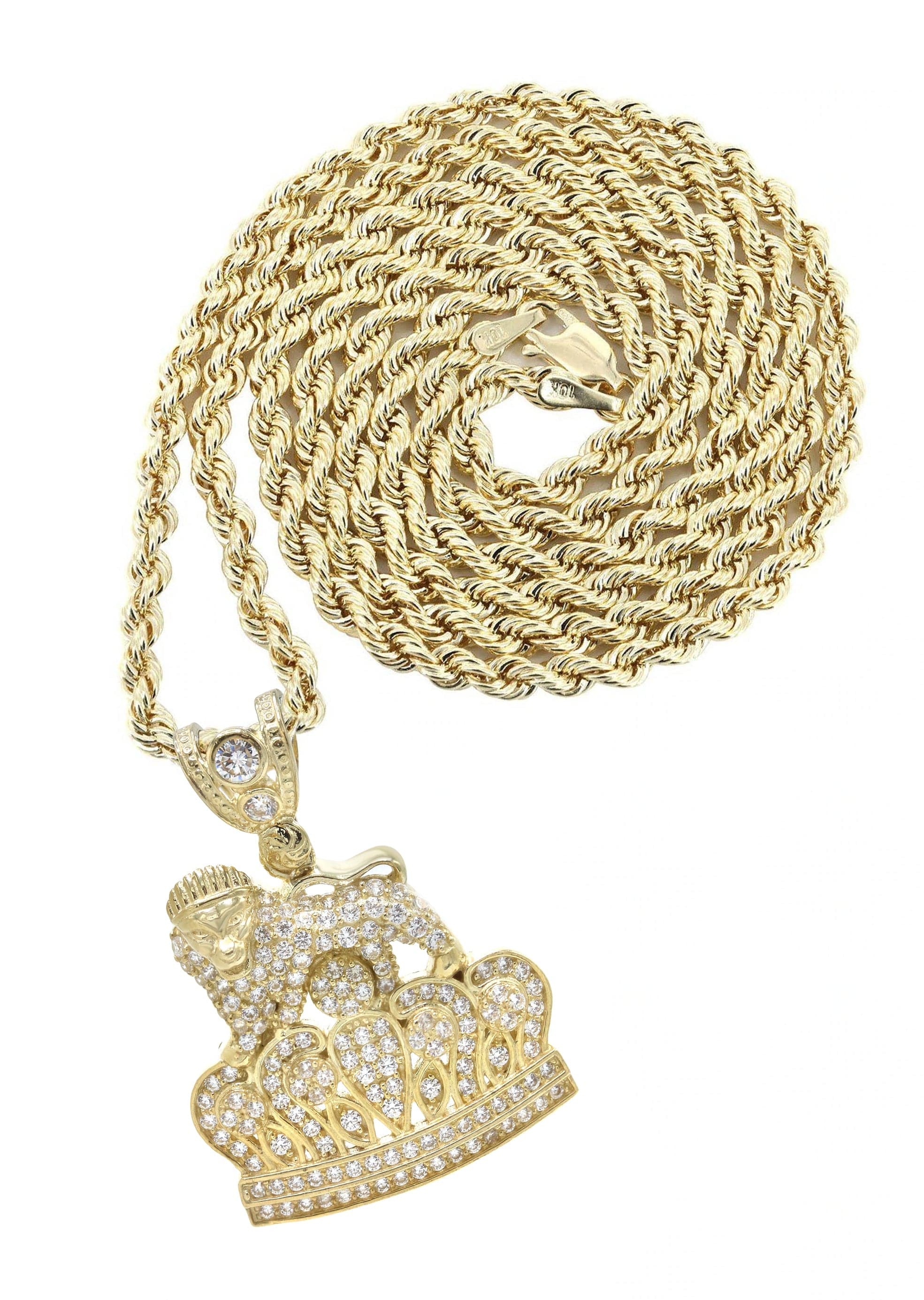 10K Yellow Gold Lion Necklace for Women & Men - 16.4 Grams Solid Gold Pendant - Elegant Jewelry Gift for Birthday, Anniversary & Special Occasions - Perfect for Everyday Wear & Formal Events