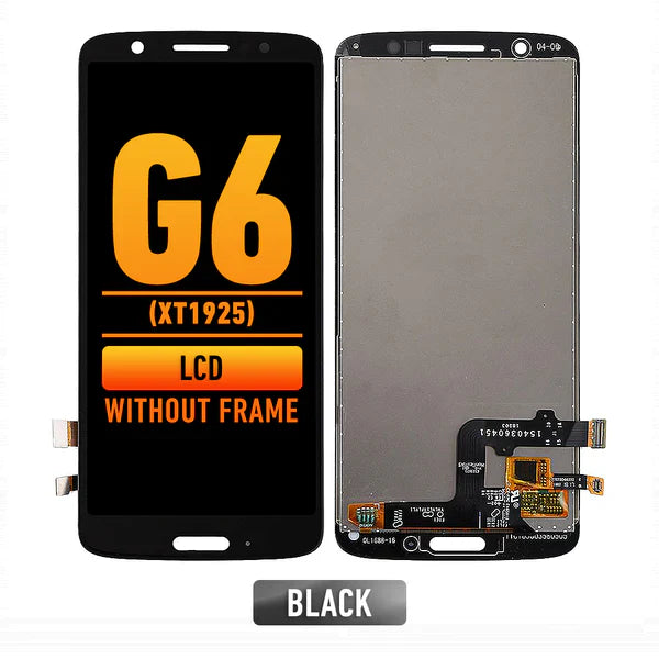 Original Motorola Moto G6 (XT1925) LCD Screen Replacement - USA Version Black - No Frame Included - DIY Repair Kit for Cracked or Damaged Displays - Perfect for Home or Professional Technicians