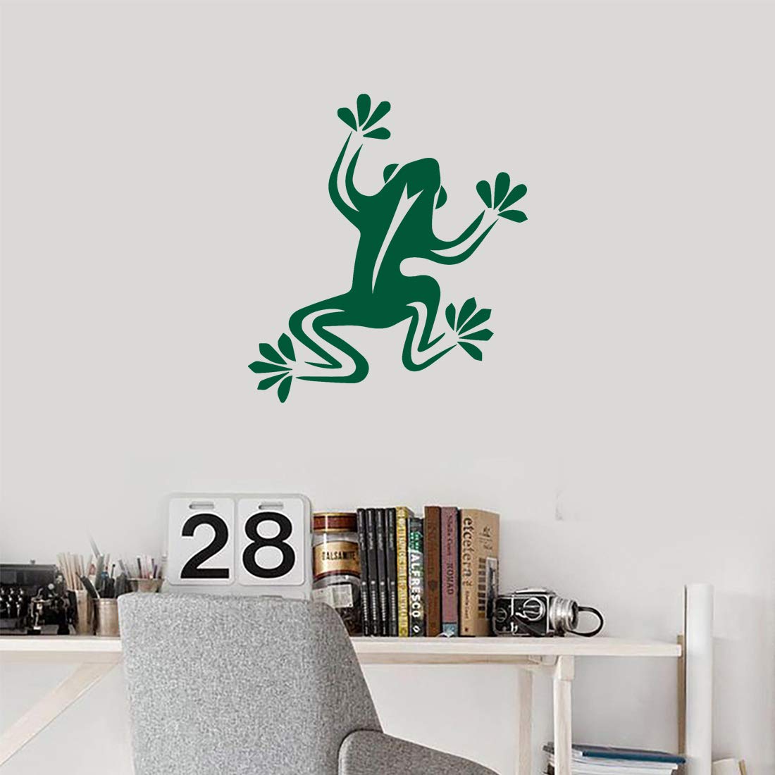 Premium Waterproof Vinyl Frog Decal Stickers (Set of 2) - Cute Green Animal Design for Laptop, Phone, Helmet, Car Window & Home Decor - Perfect for DIY Projects, Kids Room Decor, and Gift Giving