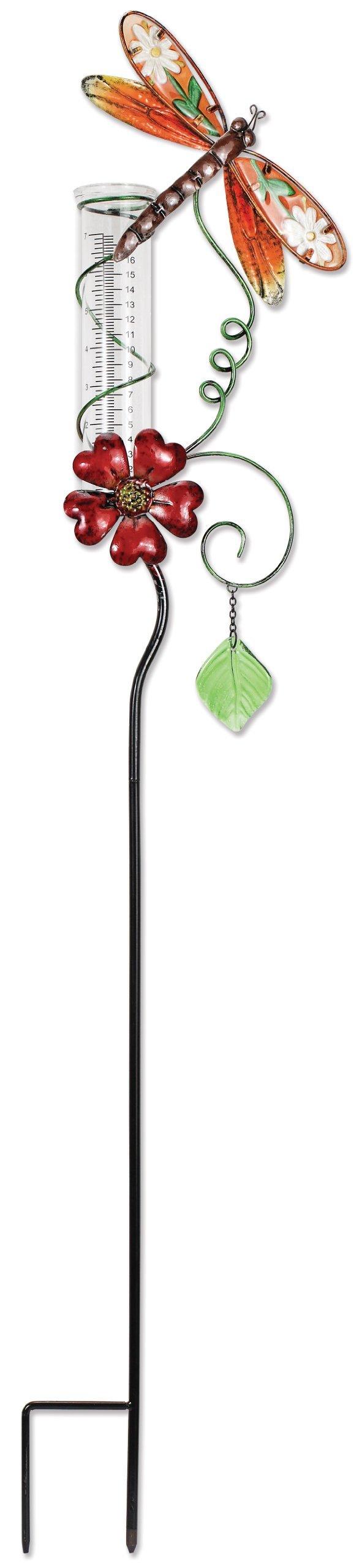 Accurate Dragonfly Rain Gauge for Outdoor Garden - Measure Rainfall in Style for Weather Enthusiasts & Gardeners