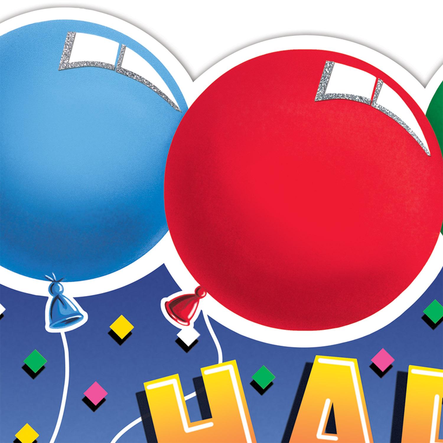 12 Pack Beistle Glittered Happy Birthday Sign - Party Decorations for Birthday Celebrations, Baby Showers & Special Events