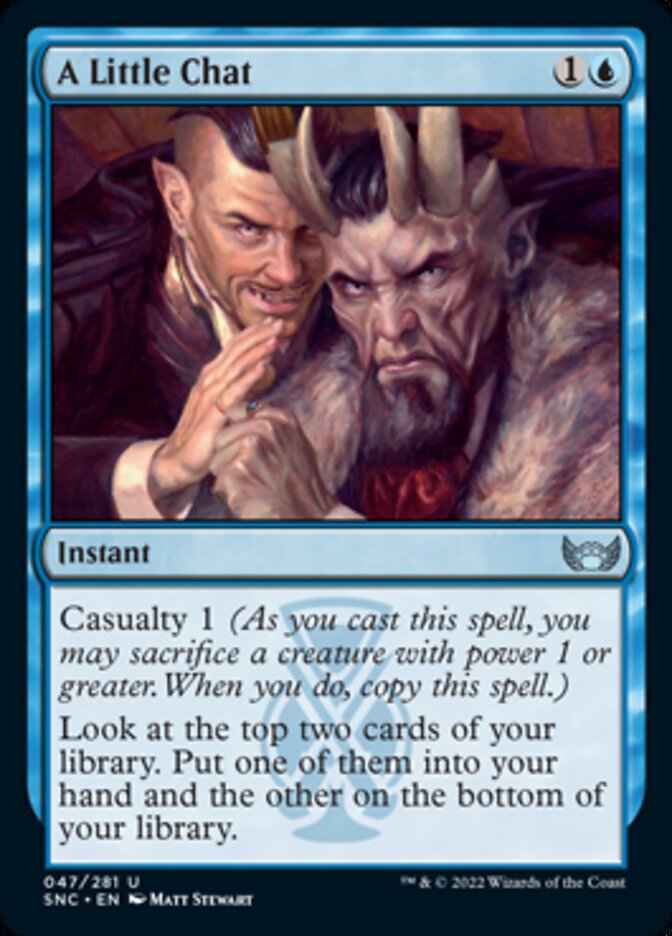 A Little Chat - Streets of New Capenna MTG Card - Collectible Trading Card Game for Magic: The Gathering Players - Perfect for Deck Building and Strategy Games