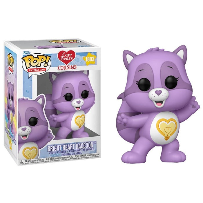 Care Bears Cousins Bright Heart Raccoon Pop! Vinyl Figure Collectible Toy [1802] - Perfect for Kids' Birthday Gifts & Pop Culture Collections