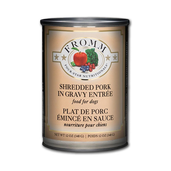 Fromm Premium Shredded Pork Wet Dog Food - Grain-Free, High-Protein Canned Dog Food for All Life Stages - Perfect for Mealtime, Training Rewards & Travel Feeding