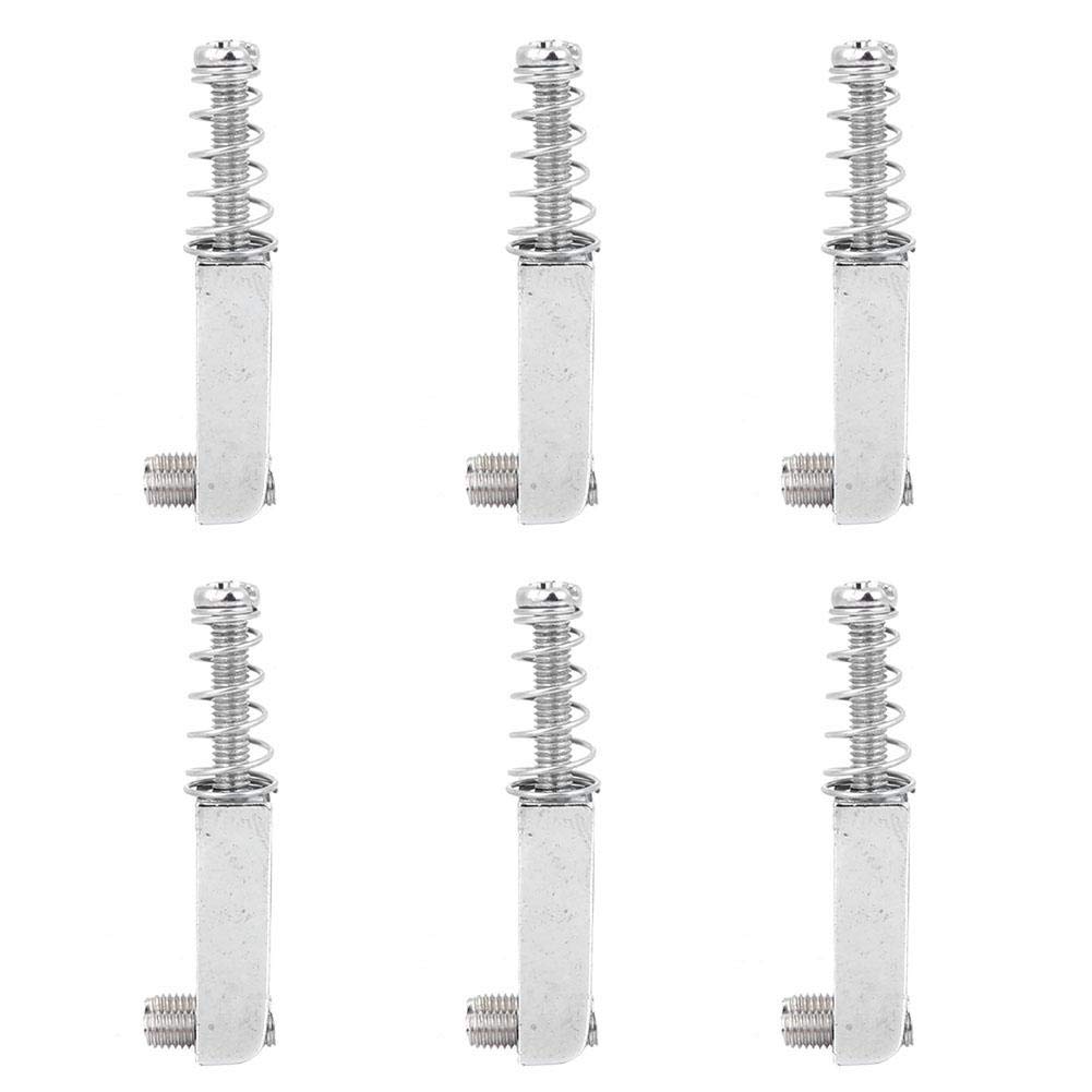 6pcs Bnineteenteam Guitar Tremolo Bridge Saddles with Screw Spring - Black & Silver Electric Guitar Parts & Accessories for Stratocaster - Perfect for Guitar Repair, Upgrades & DIY Projects