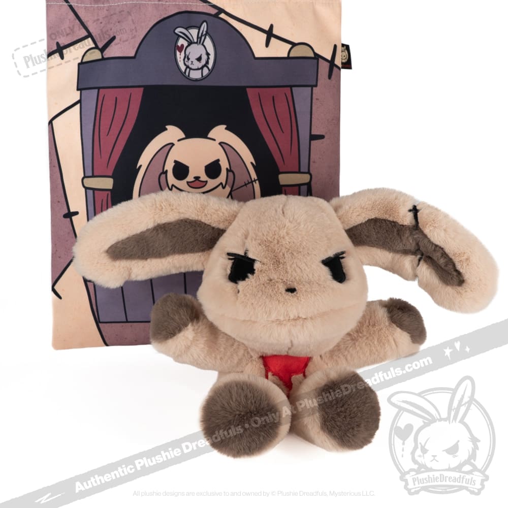 Plushie Dreadfuls Puck Dread Rabbit Plush Puppet - Soft Stuffed Animal Toy for Kids & Collectors | Perfect for Storytelling, Cuddling & Gothic Decor