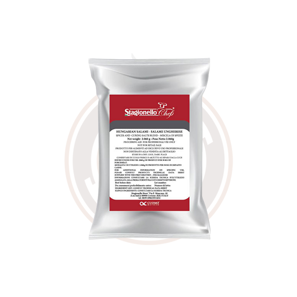 Omcan Curing Salts & Spice Blends for Fast Fermentation - Premium Hungarian Salami Seasoning (2.06kg/Bag, 2 Bags/Case) - Perfect for Homemade Salami, Charcuterie & Meat Curing