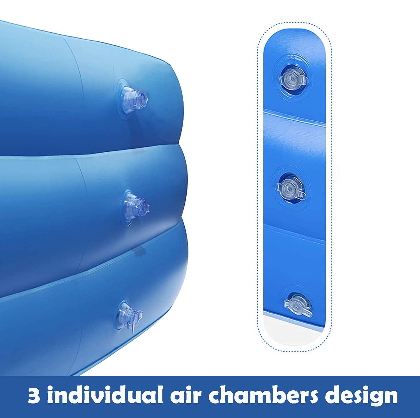 **Inflatable Swimming Pool 118x68x24 Inch - Large Family Pool for Kids & Adults, Thickened Blow Up Kiddie Pool for Outdoor, Backyard, Garden - Perfect for Summer Fun, Relaxation, and Family Bonding**
